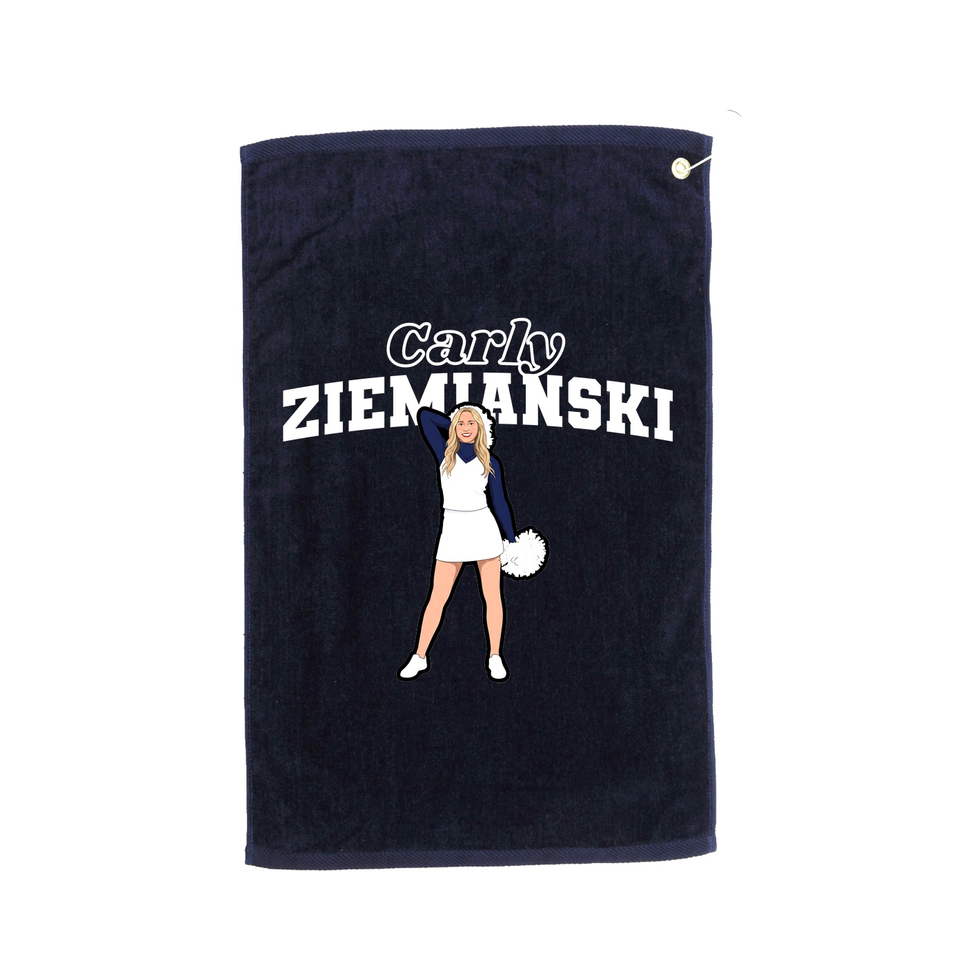 Golf Towel — Name Arch in Navy