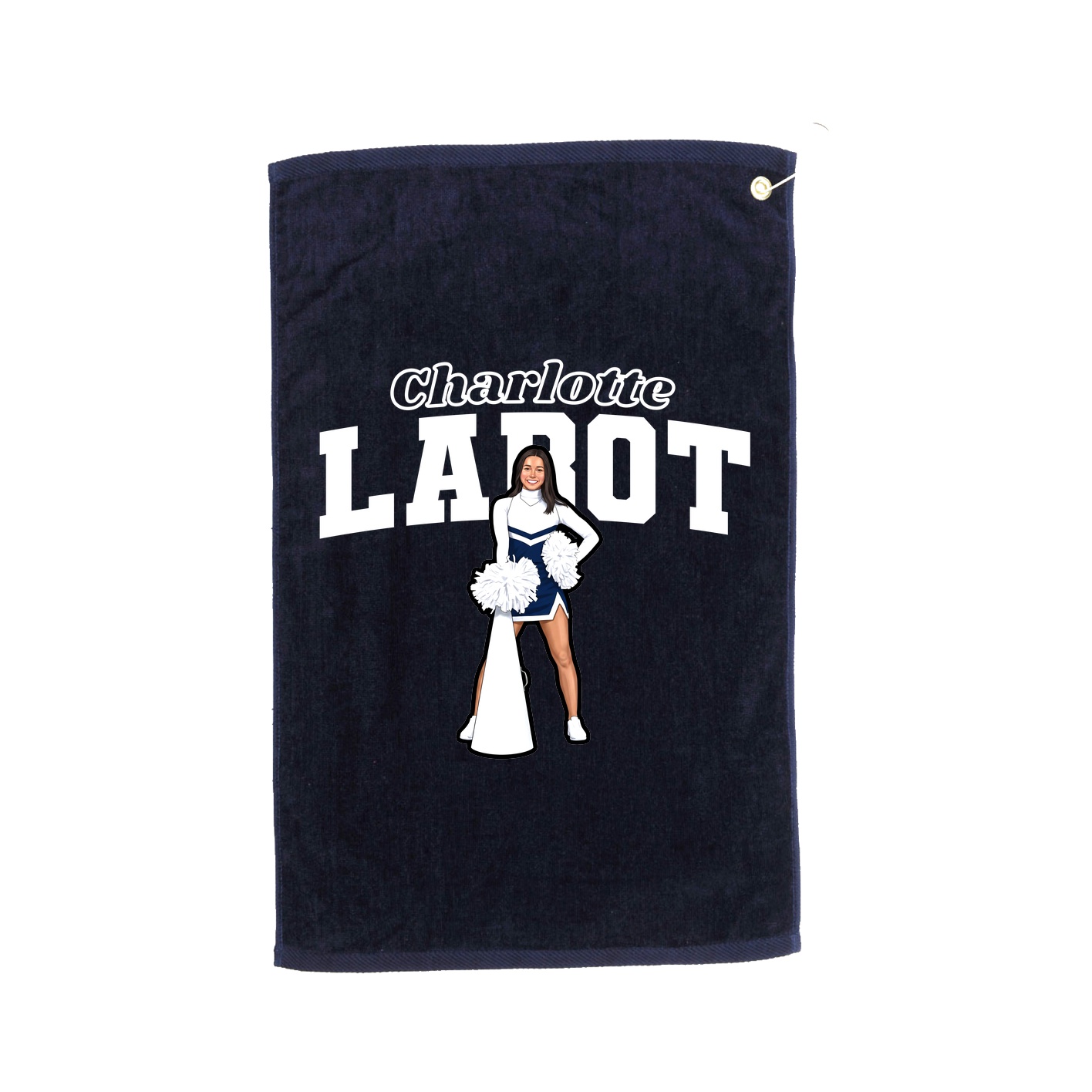 Golf Towel — Name Arch in Navy