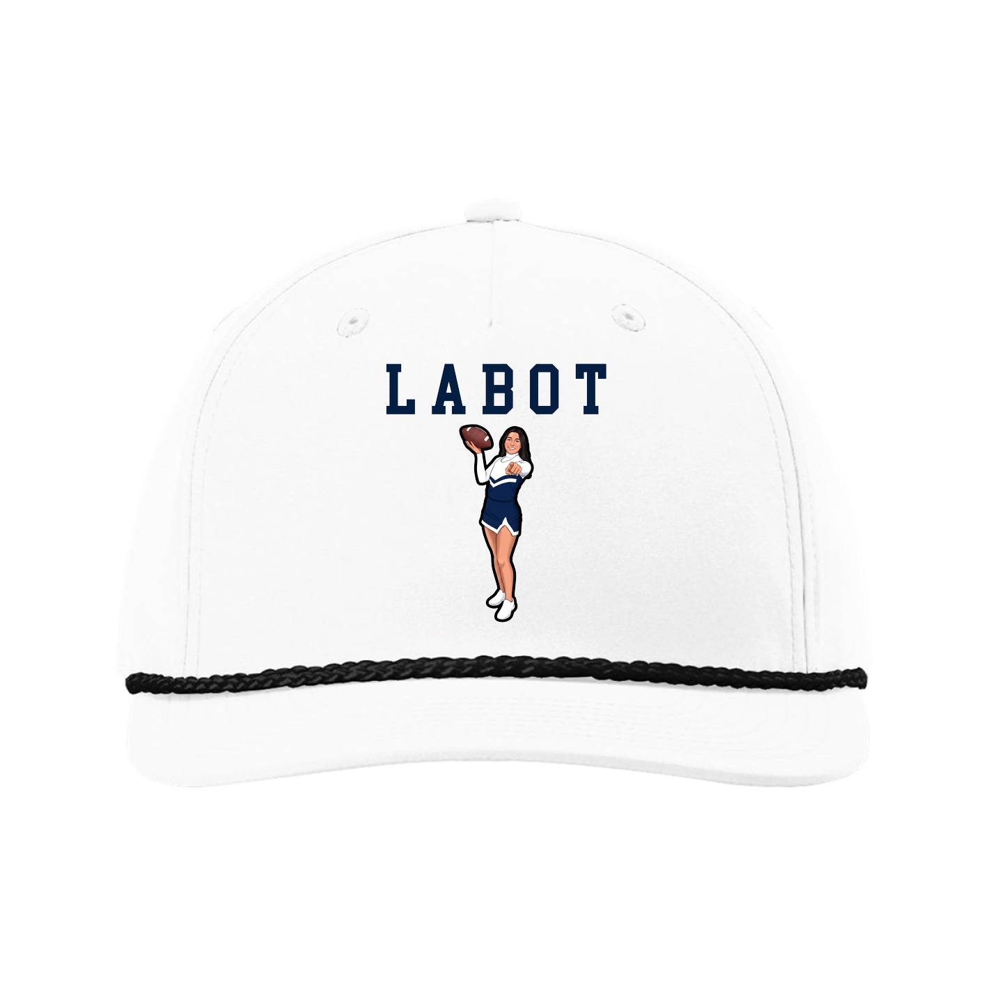 Five-Panel Classic Rope Cap — Shirsey in White
