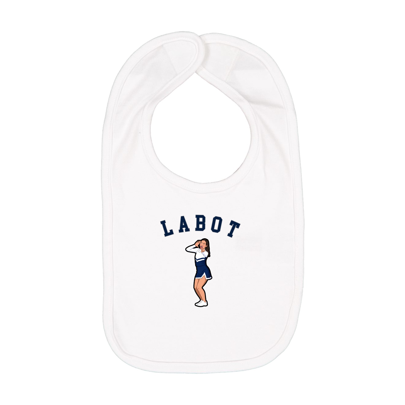 Infant Bib — Shirsey Arch in White