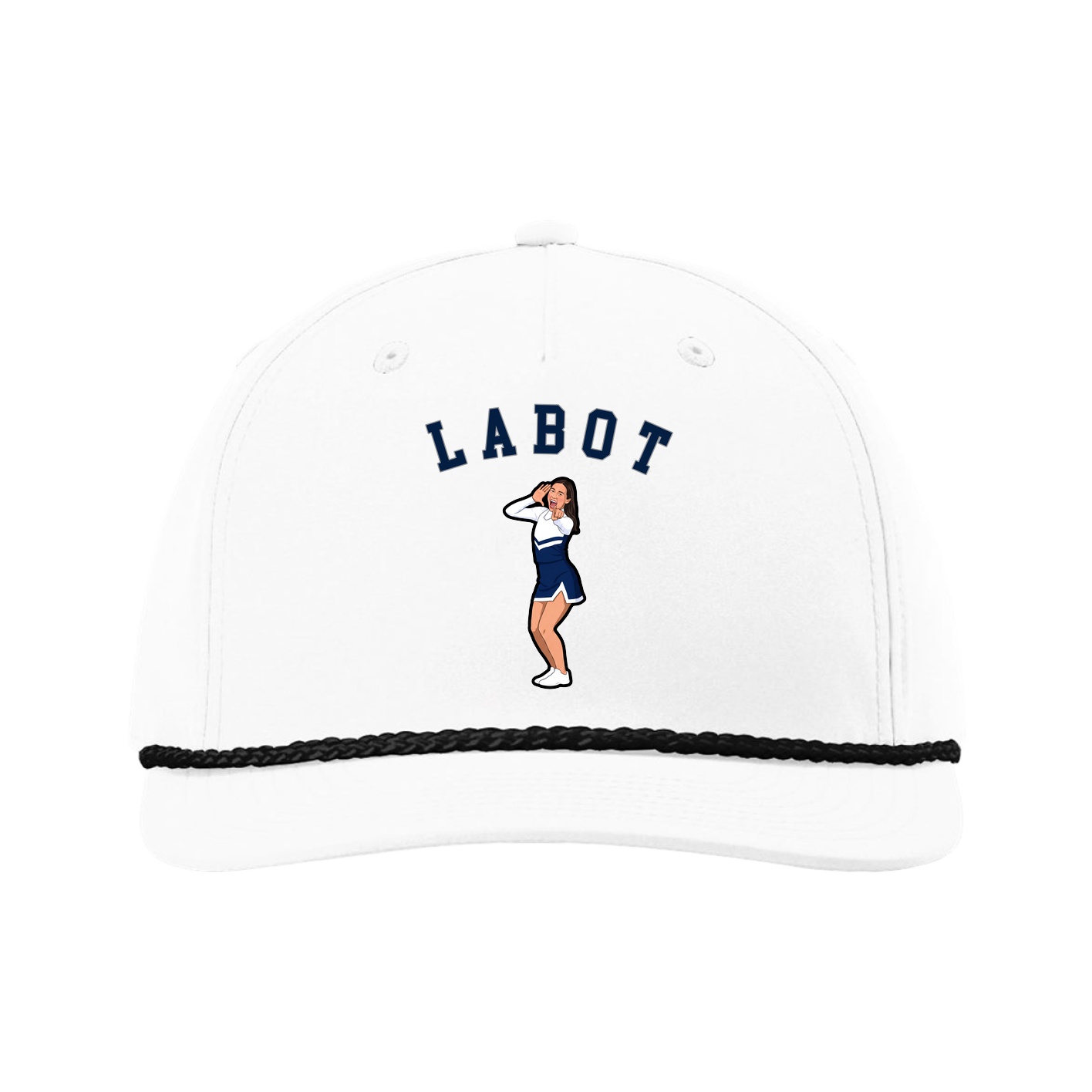 Five-Panel Classic Rope Cap — Shirsey Arch in White
