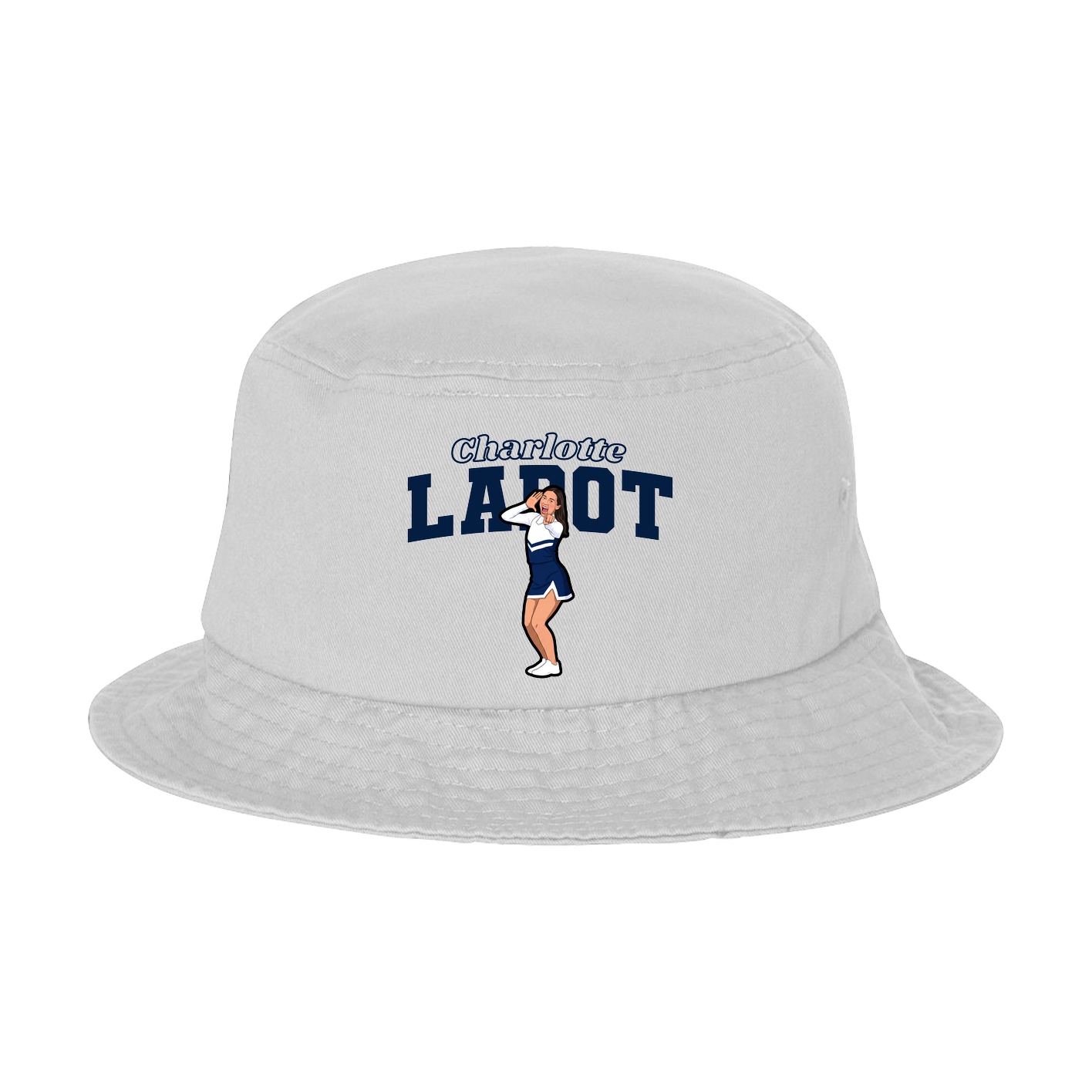 Bucket Cap — Name Arch in White