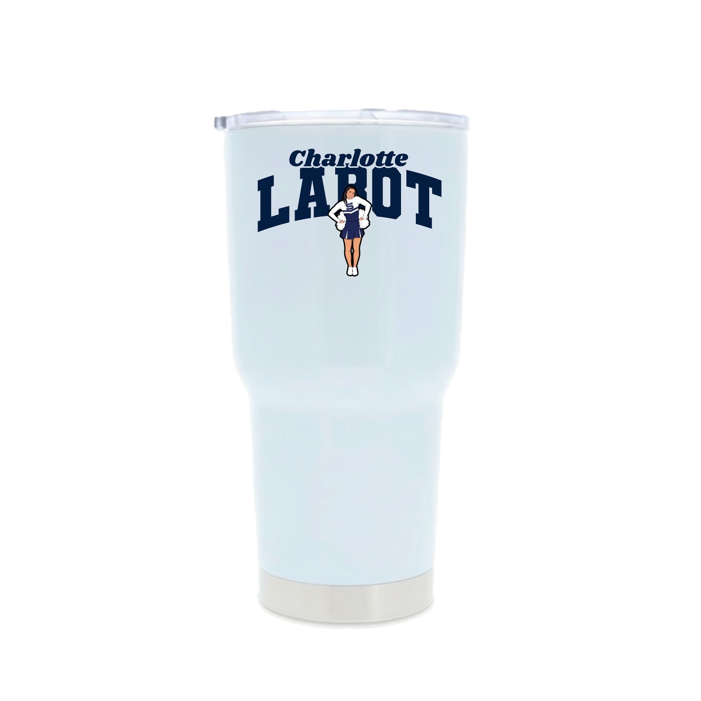 30oz Stainless Steel Tumbler — Signature Arch in White