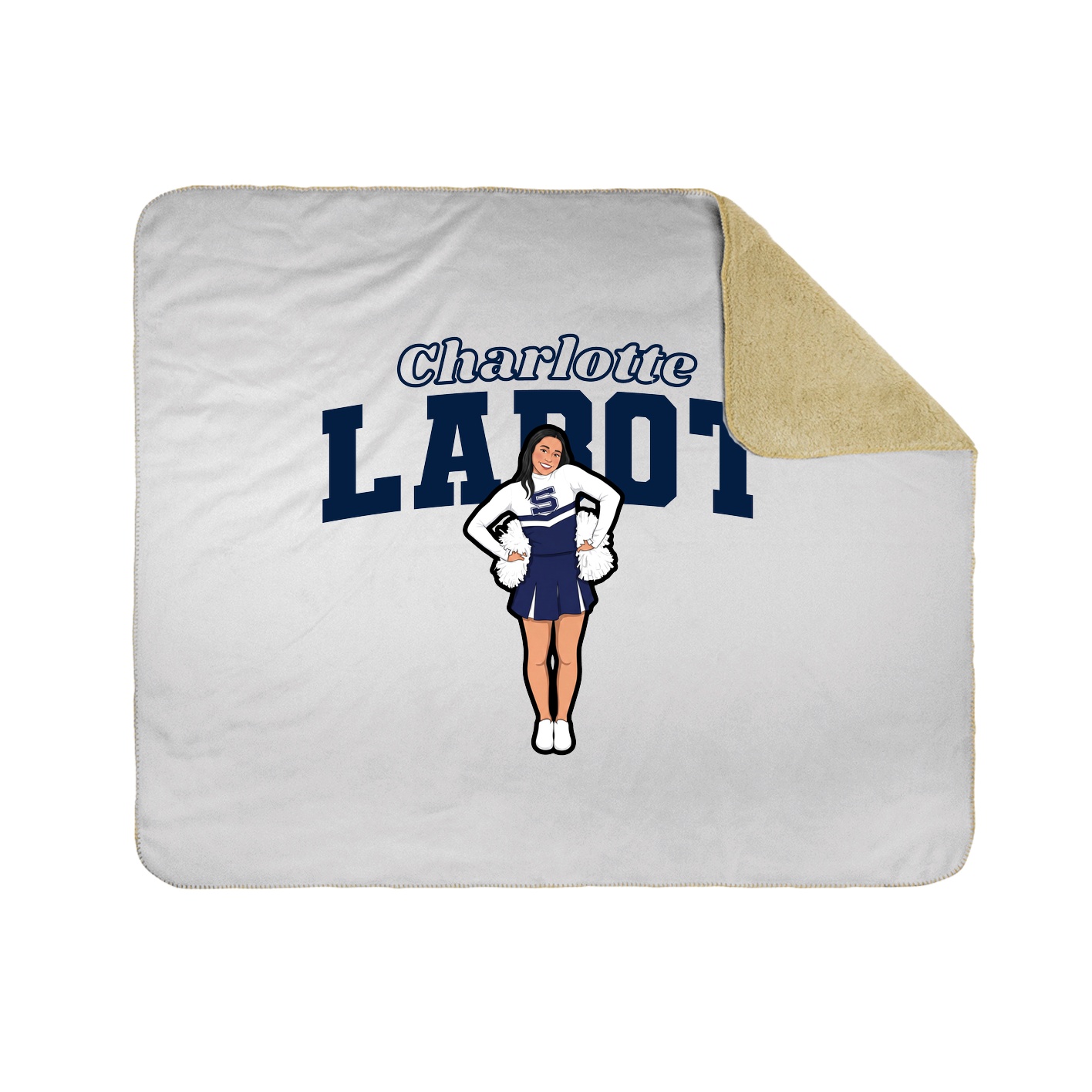 Throw Blanket — Name Arch in White