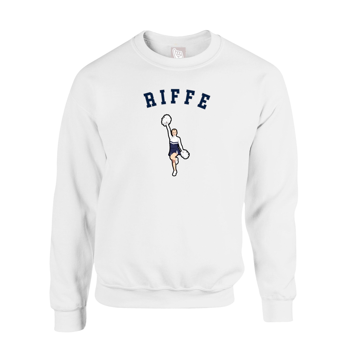 Fleece Crew — Shirsey Arch in White