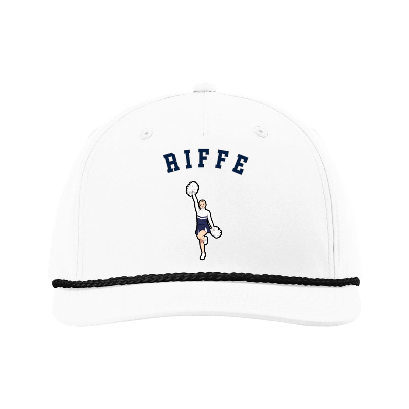 Five-Panel Classic Rope Cap — Shirsey Arch in White