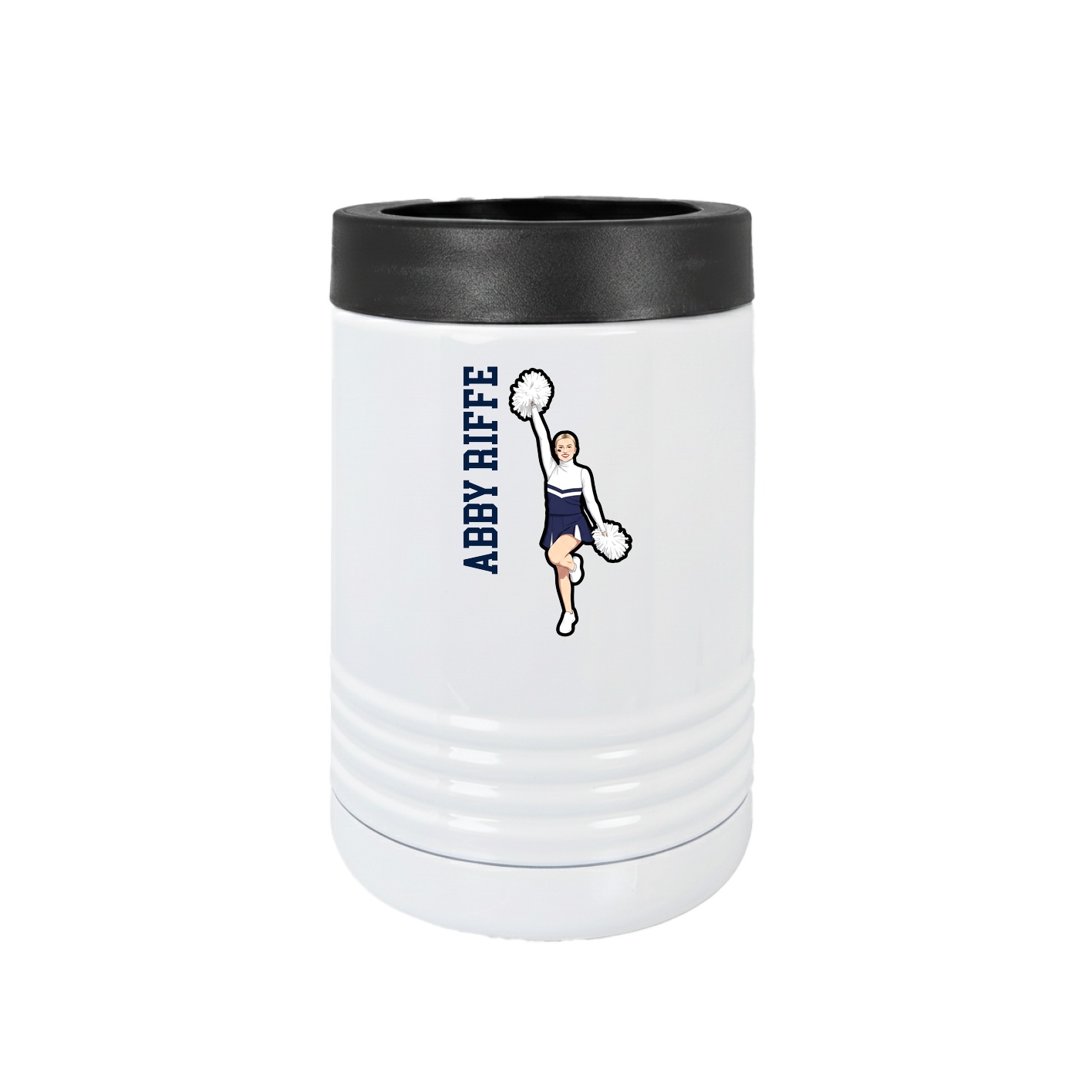 Beverage Holder — Name Vertical in White
