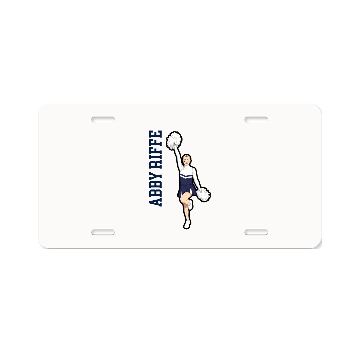 License Plate — Name Vertical in Classic