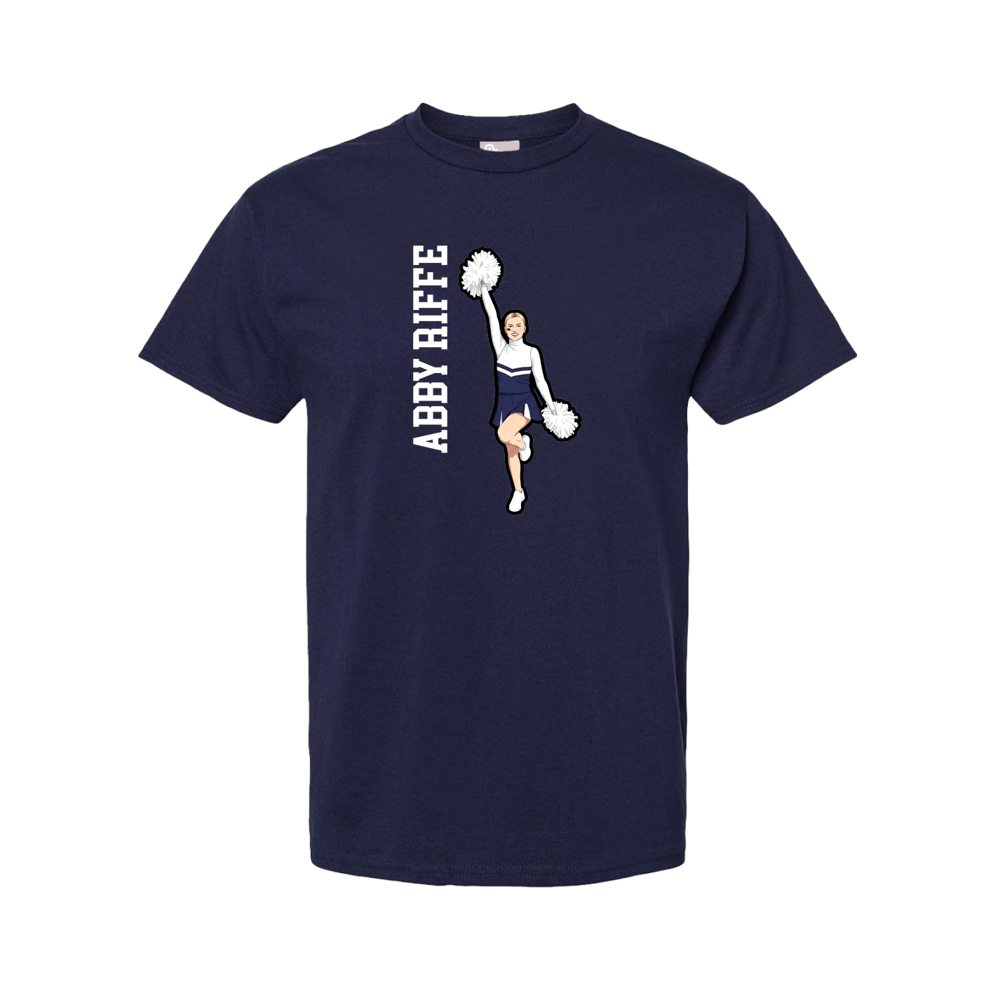 Youth Tee — Name Vertical in Navy