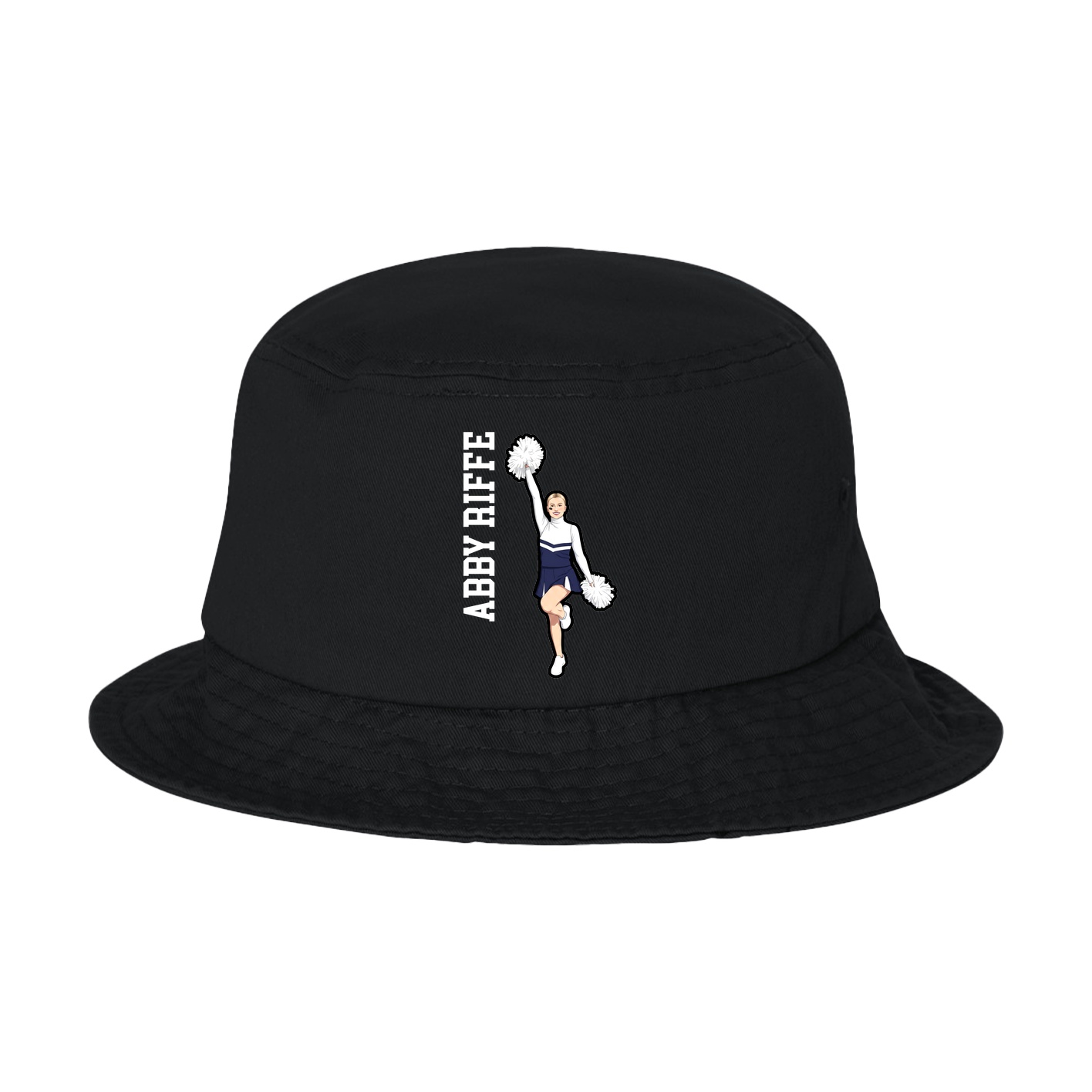 Bucket Cap — Name Vertical in Black