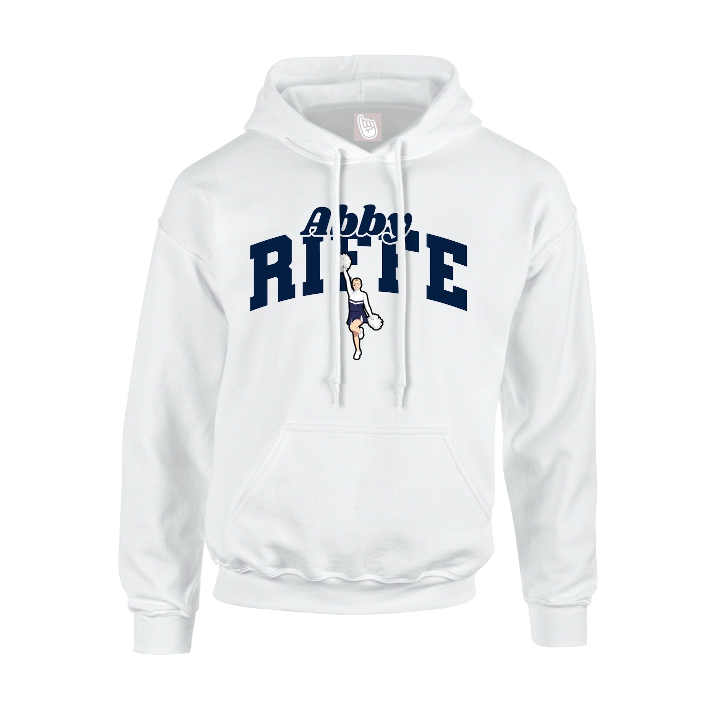 Youth Hoodie — Signature Arch in White
