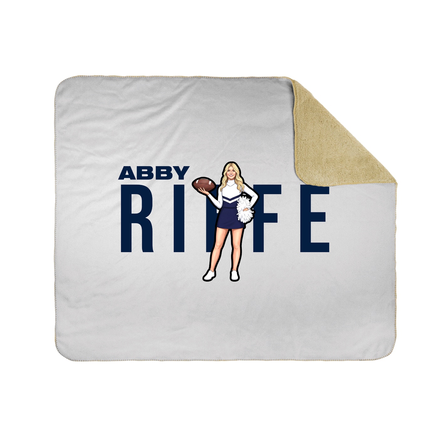 Throw Blanket — Player Name in White