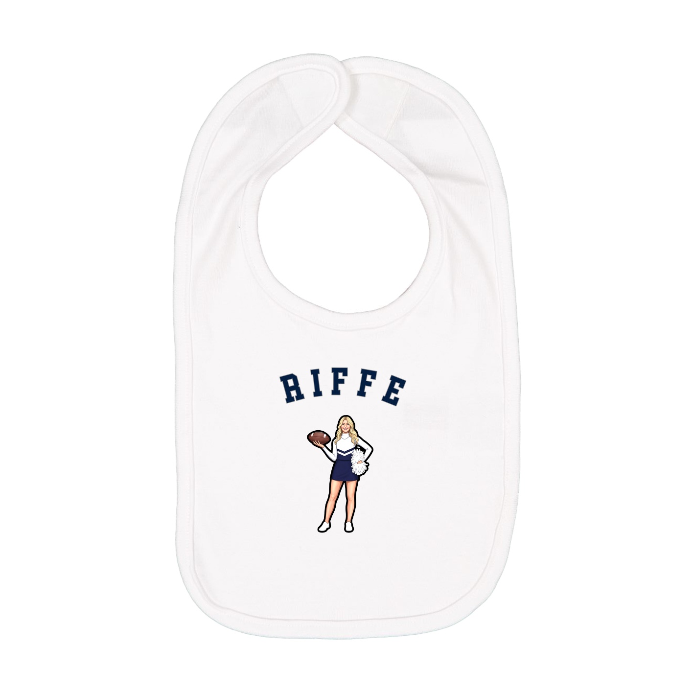 Infant Bib — Shirsey Arch in White