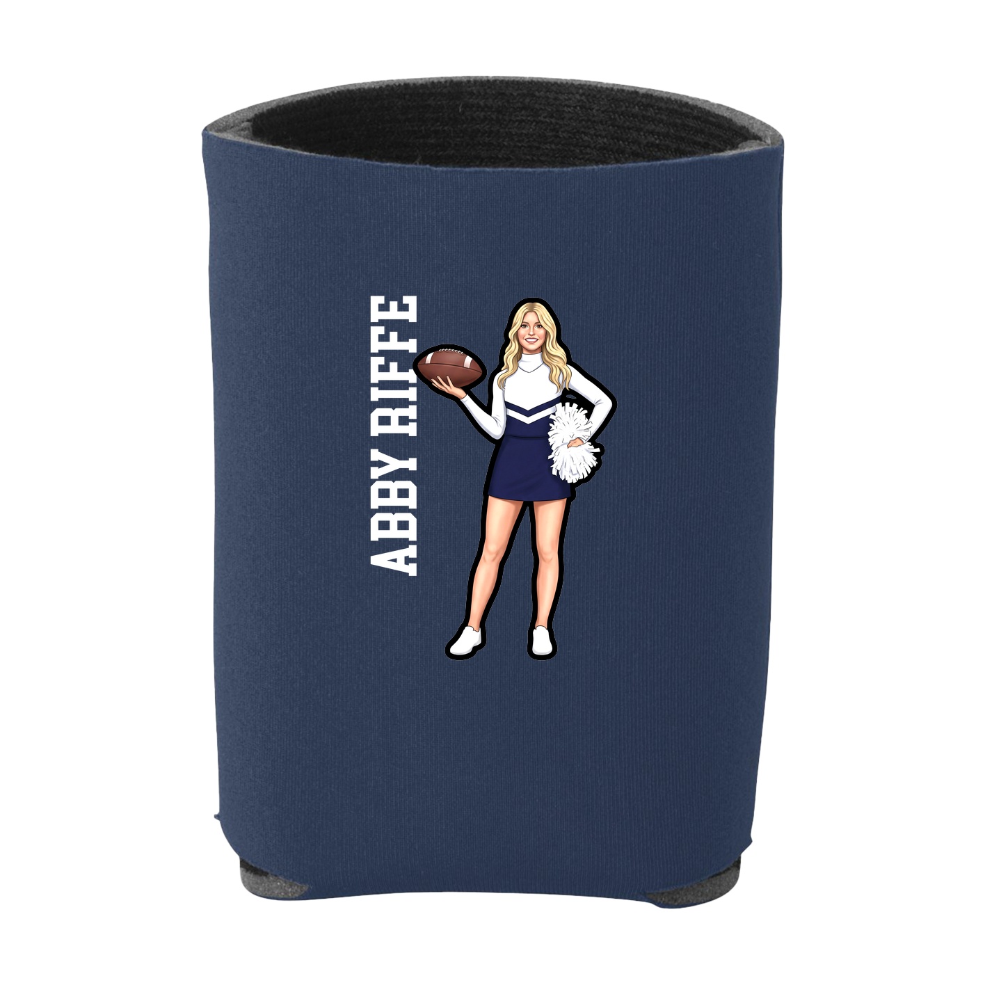 Can Holder — Name Vertical in Navy