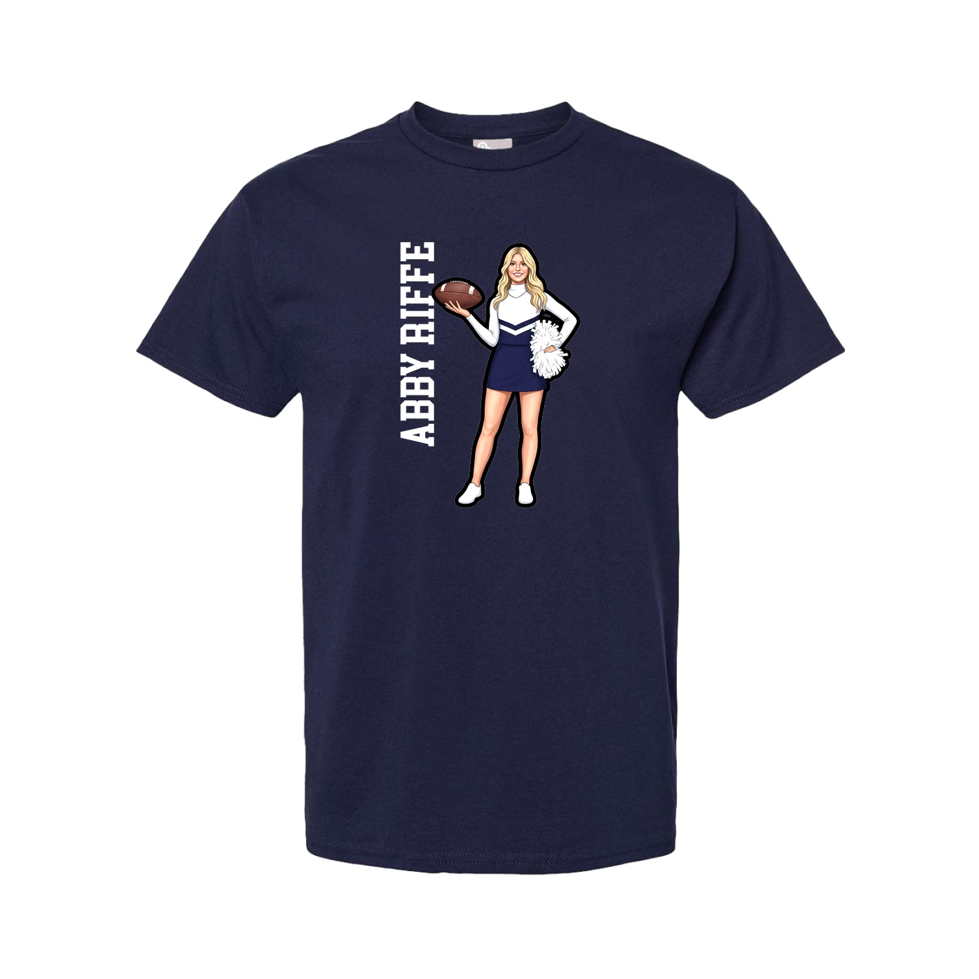 Tee — Name Vertical in Navy