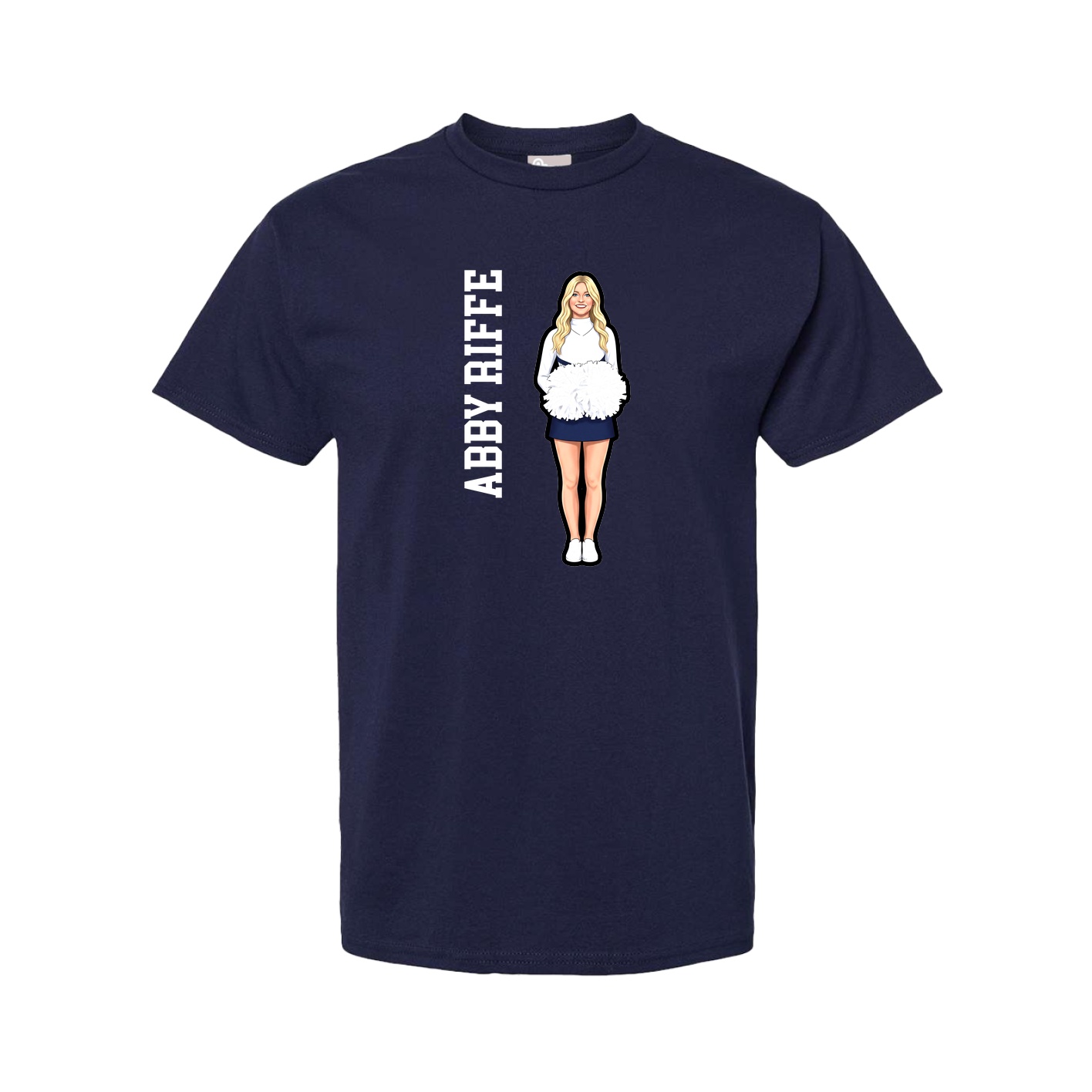 Tee — Name Vertical in Navy