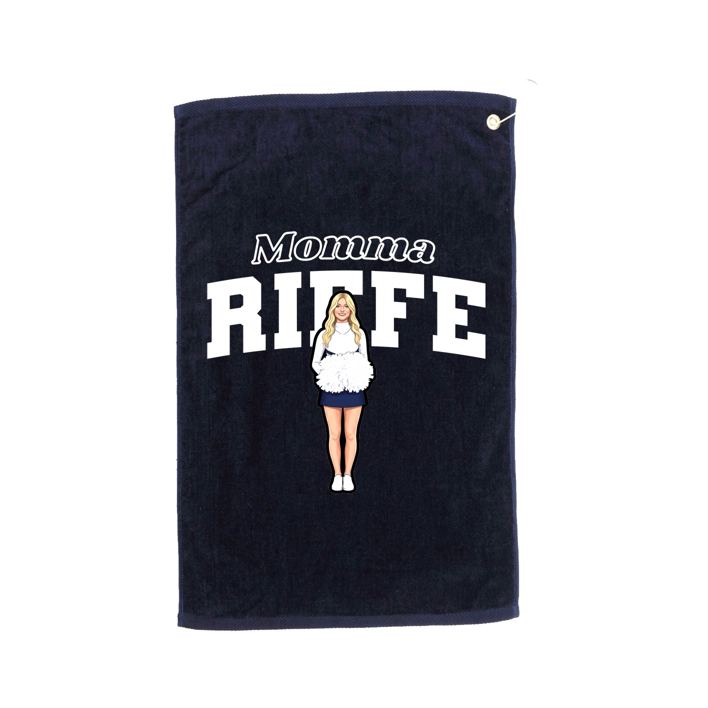 Golf Towel — Mothers Day Block in Navy