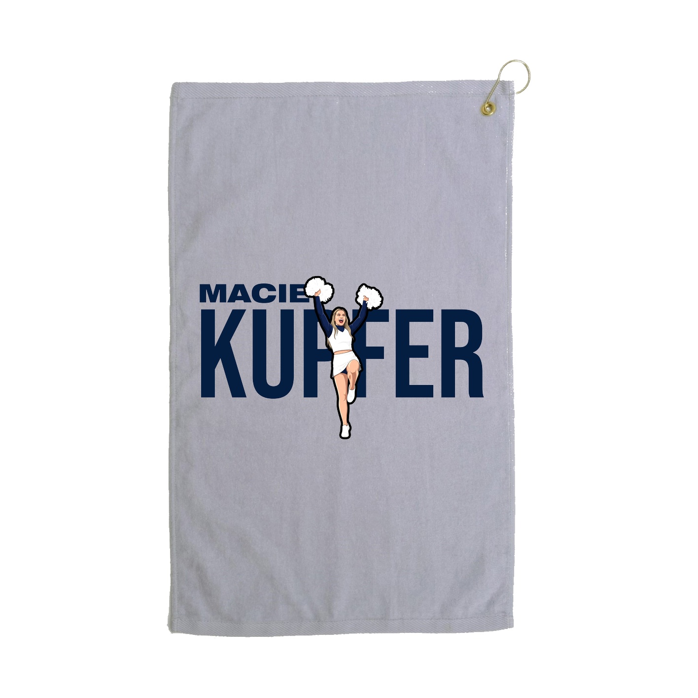 Golf Towel — Player Name in Grey