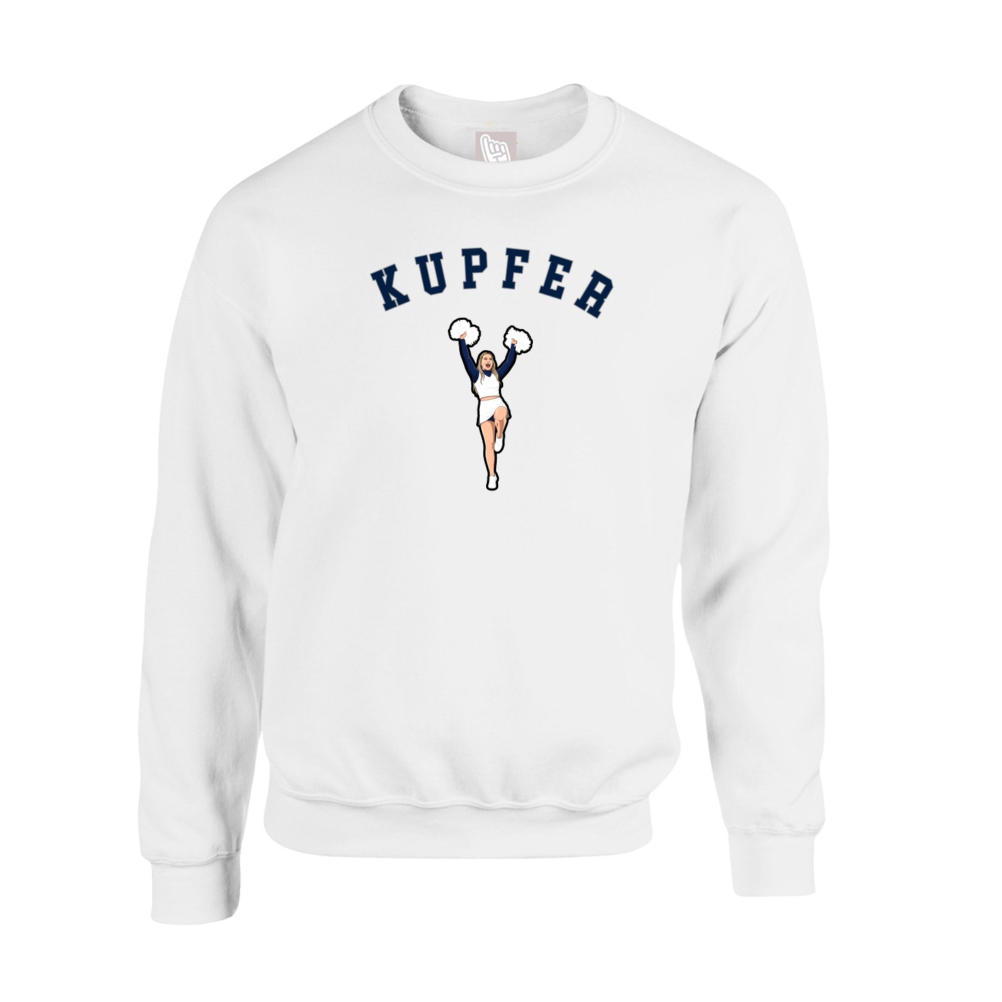 Fleece Crew — Shirsey Arch in White
