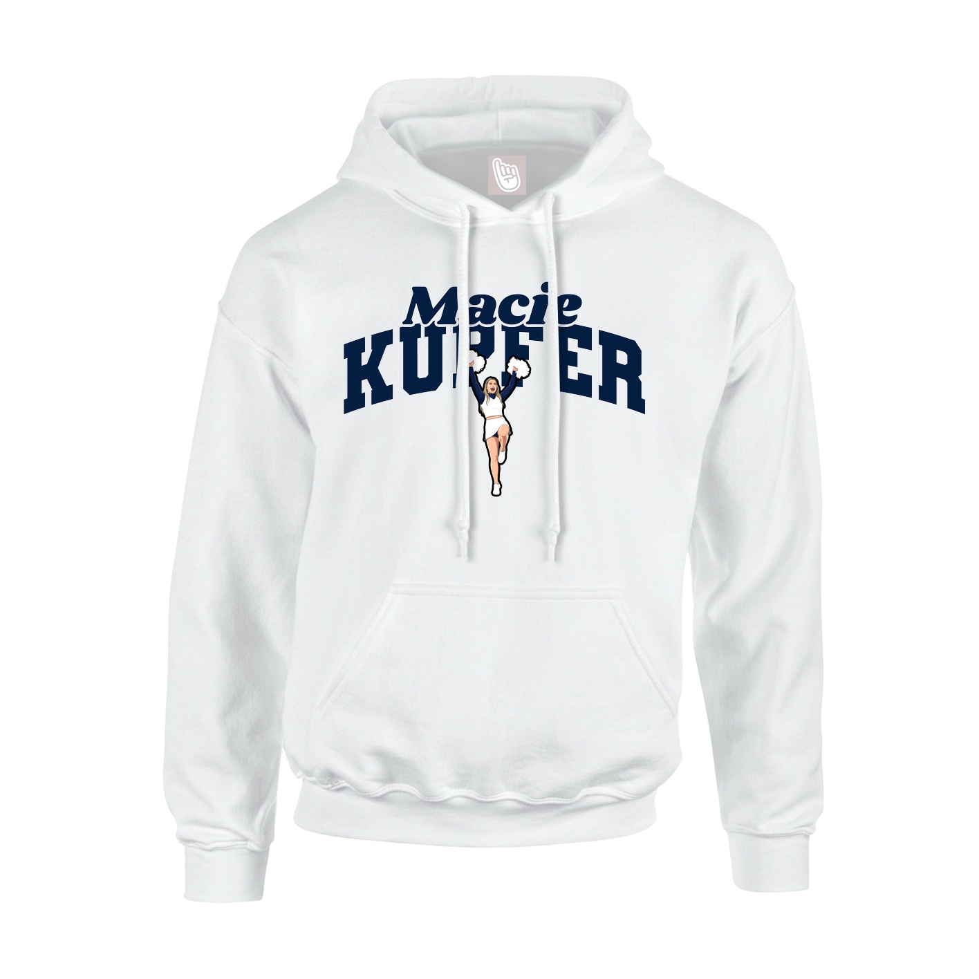 Youth Hoodie — Signature Arch in White