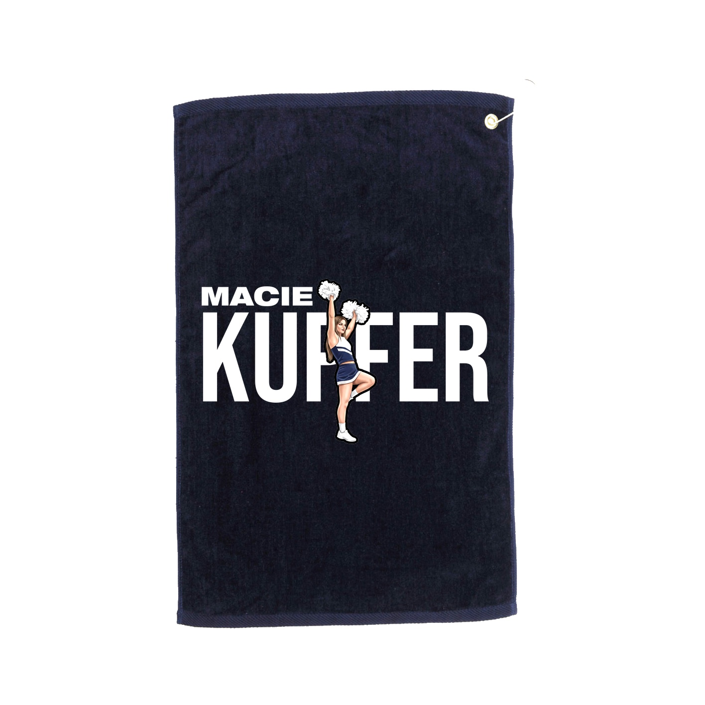 Golf Towel — Player Name in Navy