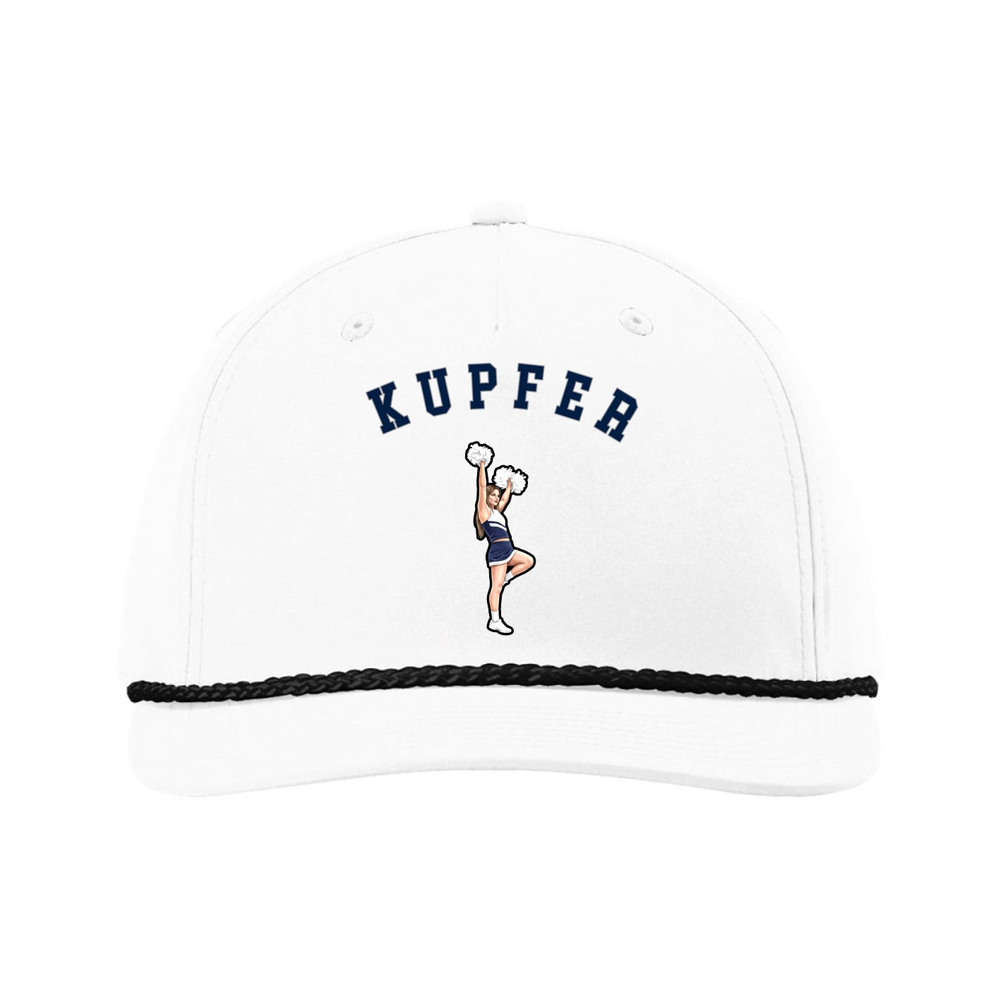 Five-Panel Classic Rope Cap — Shirsey Arch in White