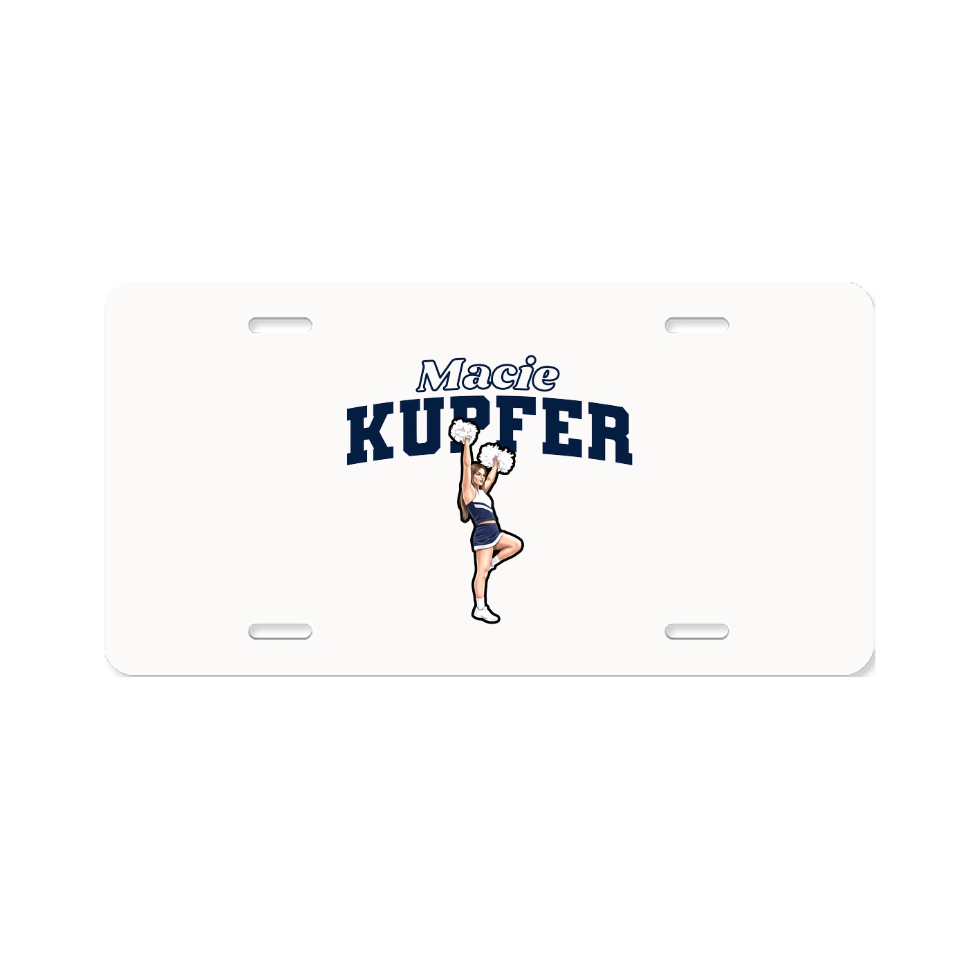 License Plate — Name Arch in Classic