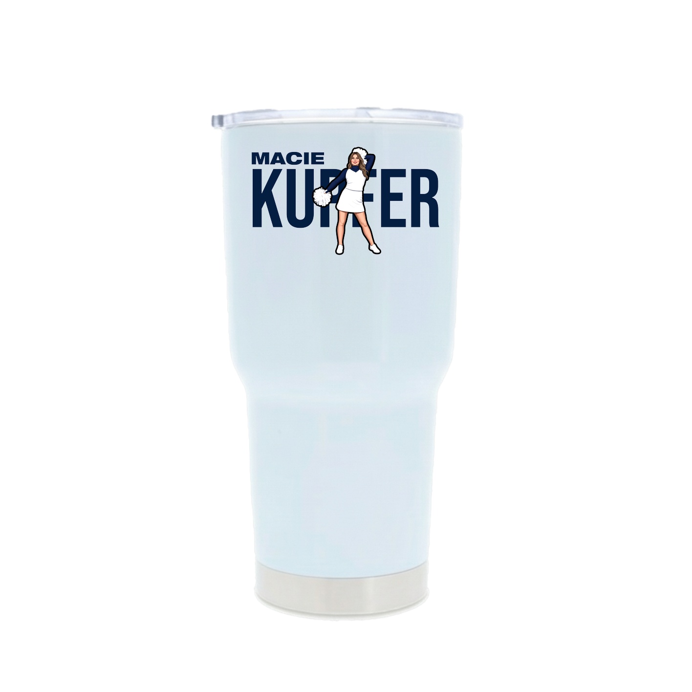 30oz Stainless Steel Tumbler — Player Name in White