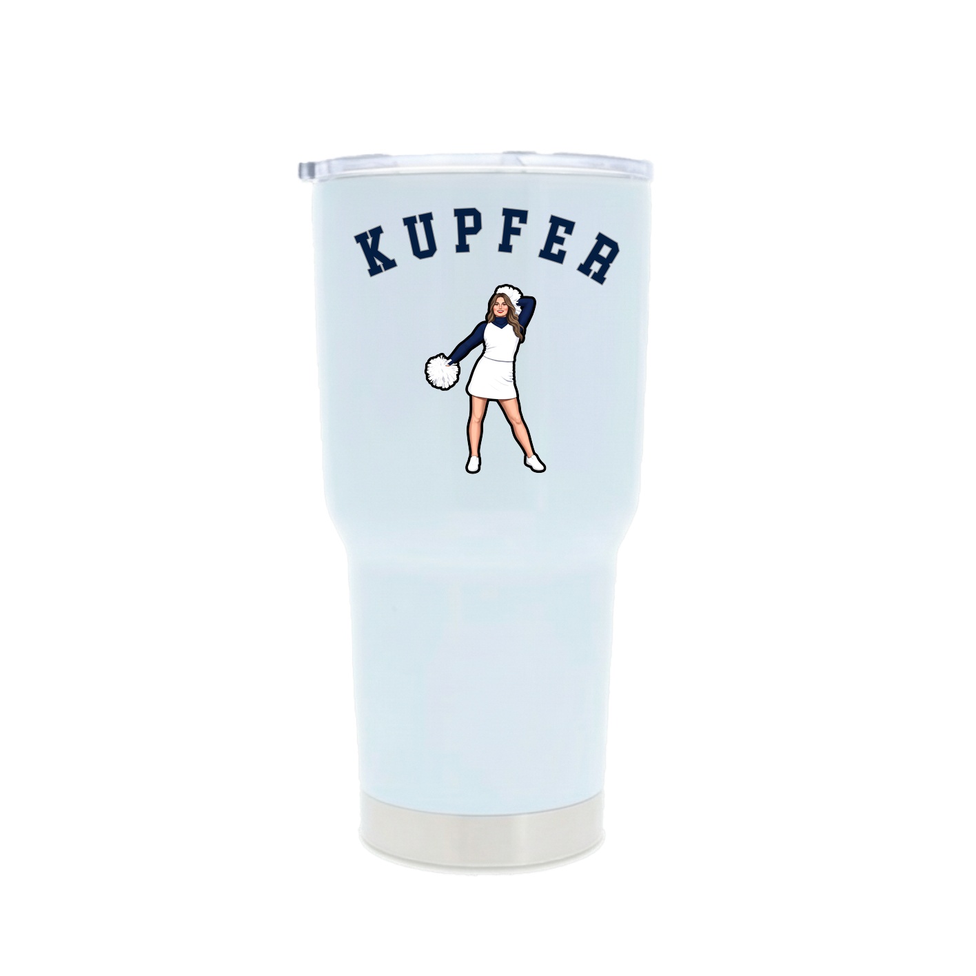 30oz Stainless Steel Tumbler — Shirsey Arch in White