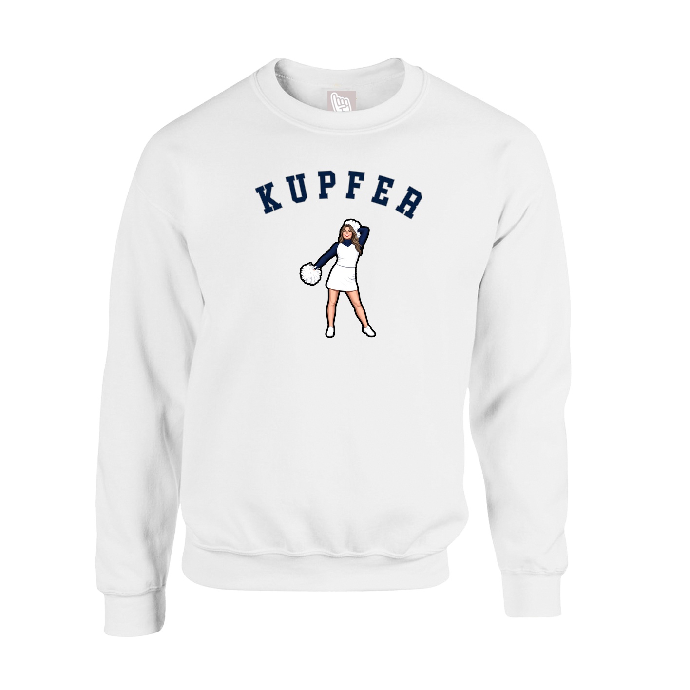 Fleece Crew — Shirsey Arch in White