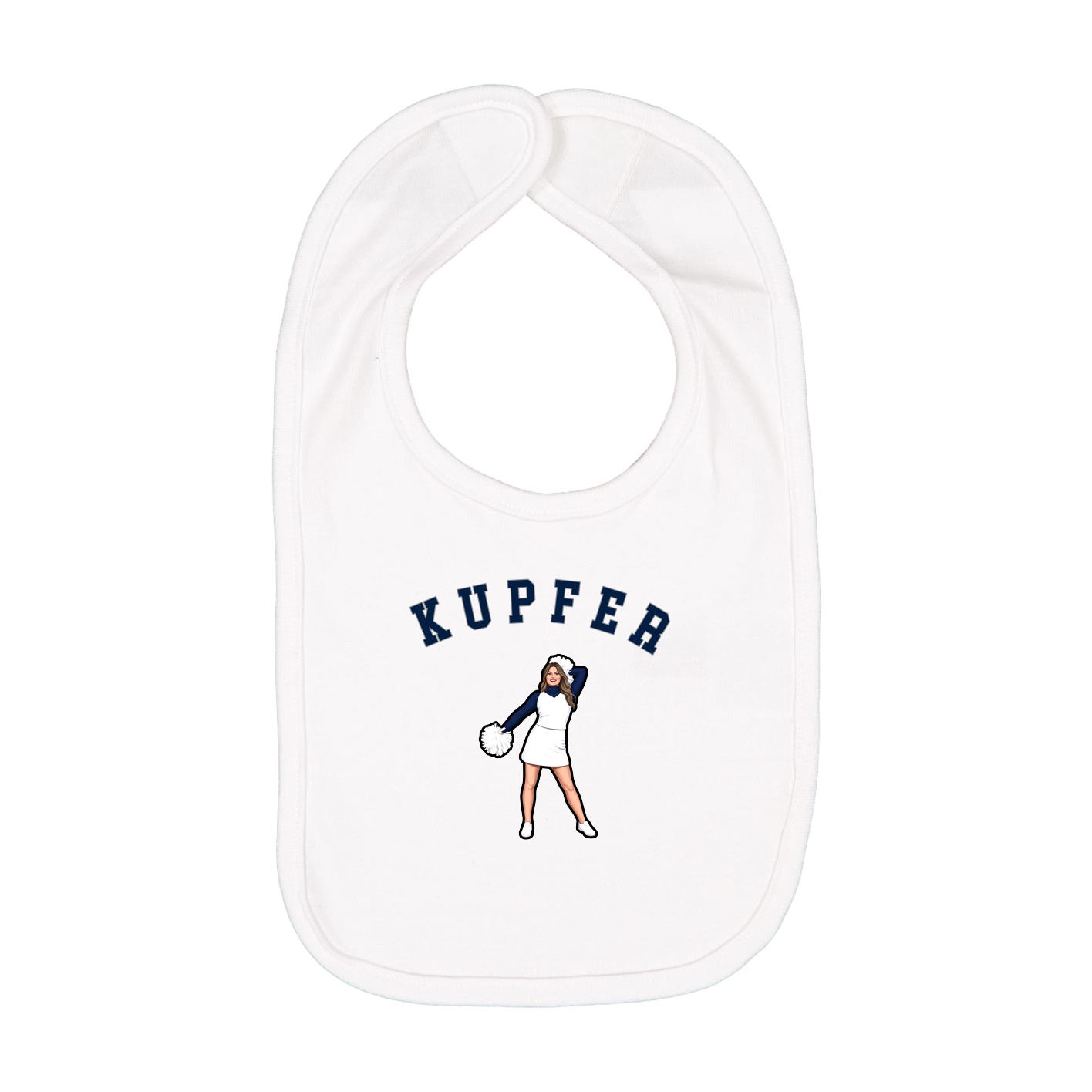 Infant Bib — Shirsey Arch in White