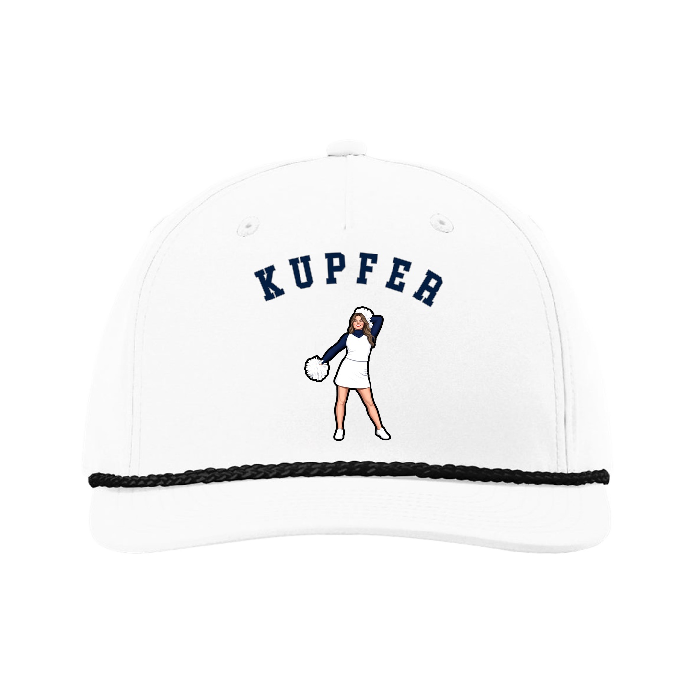 Five-Panel Classic Rope Cap — Shirsey Arch in White
