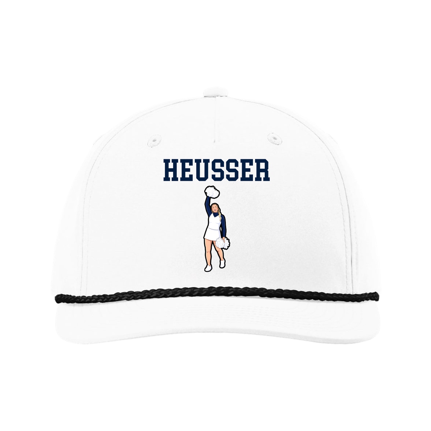Five-Panel Classic Rope Cap — Shirsey in White