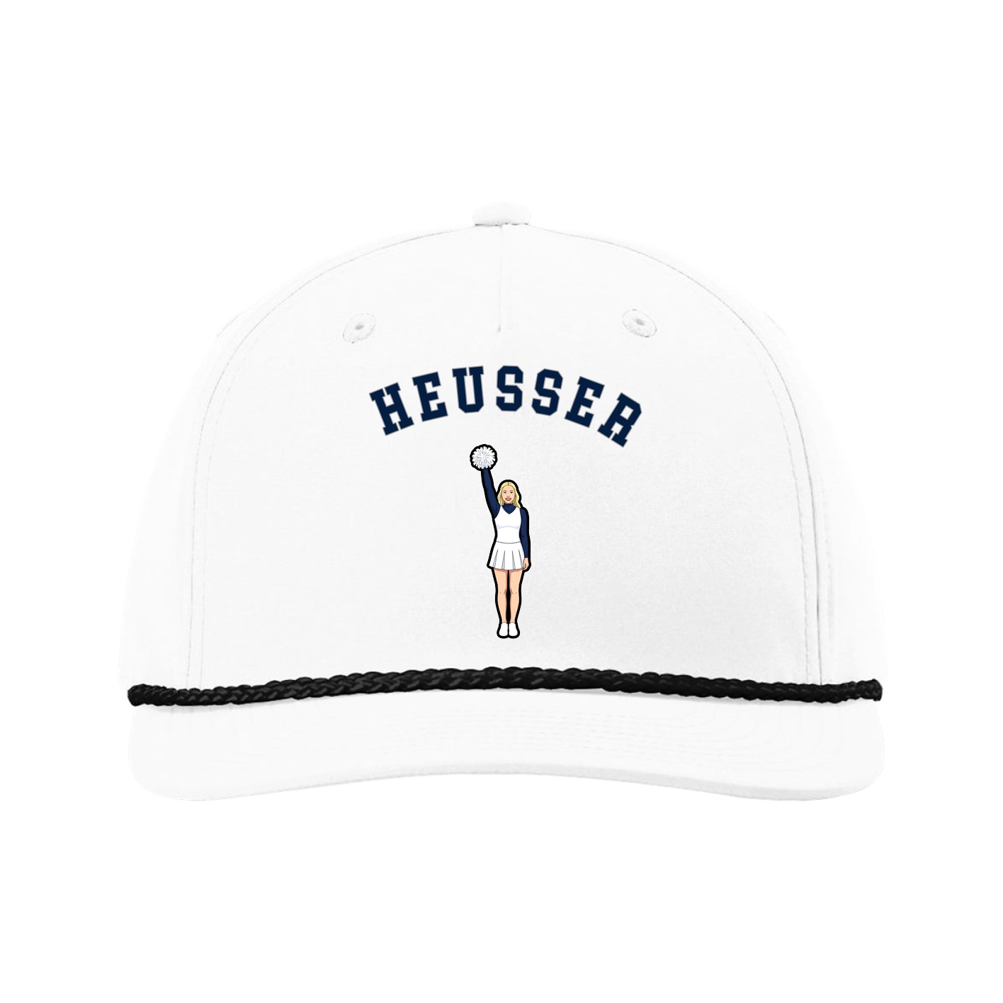Five-Panel Classic Rope Cap — Shirsey Arch in White