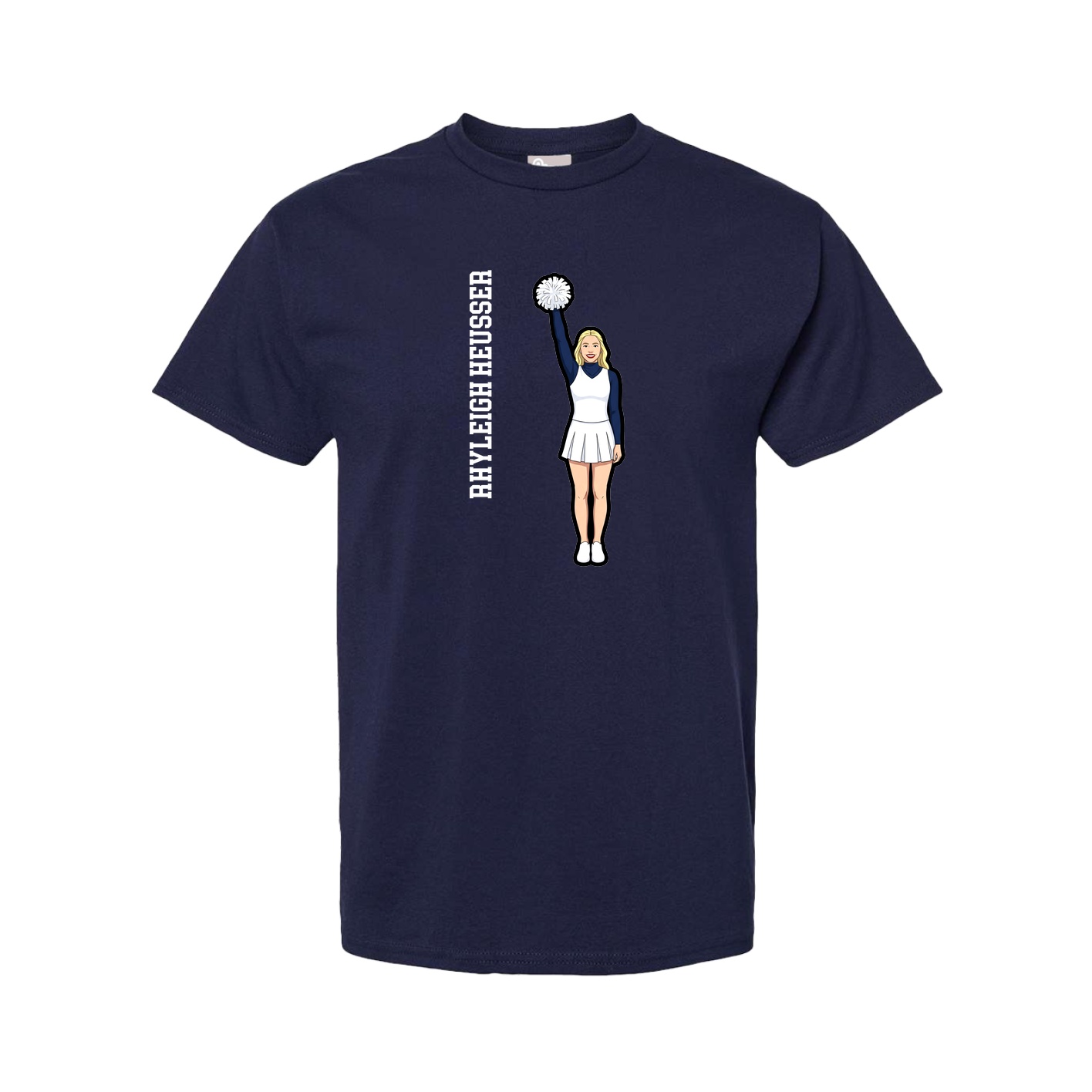 Youth Tee — Name Vertical in Navy