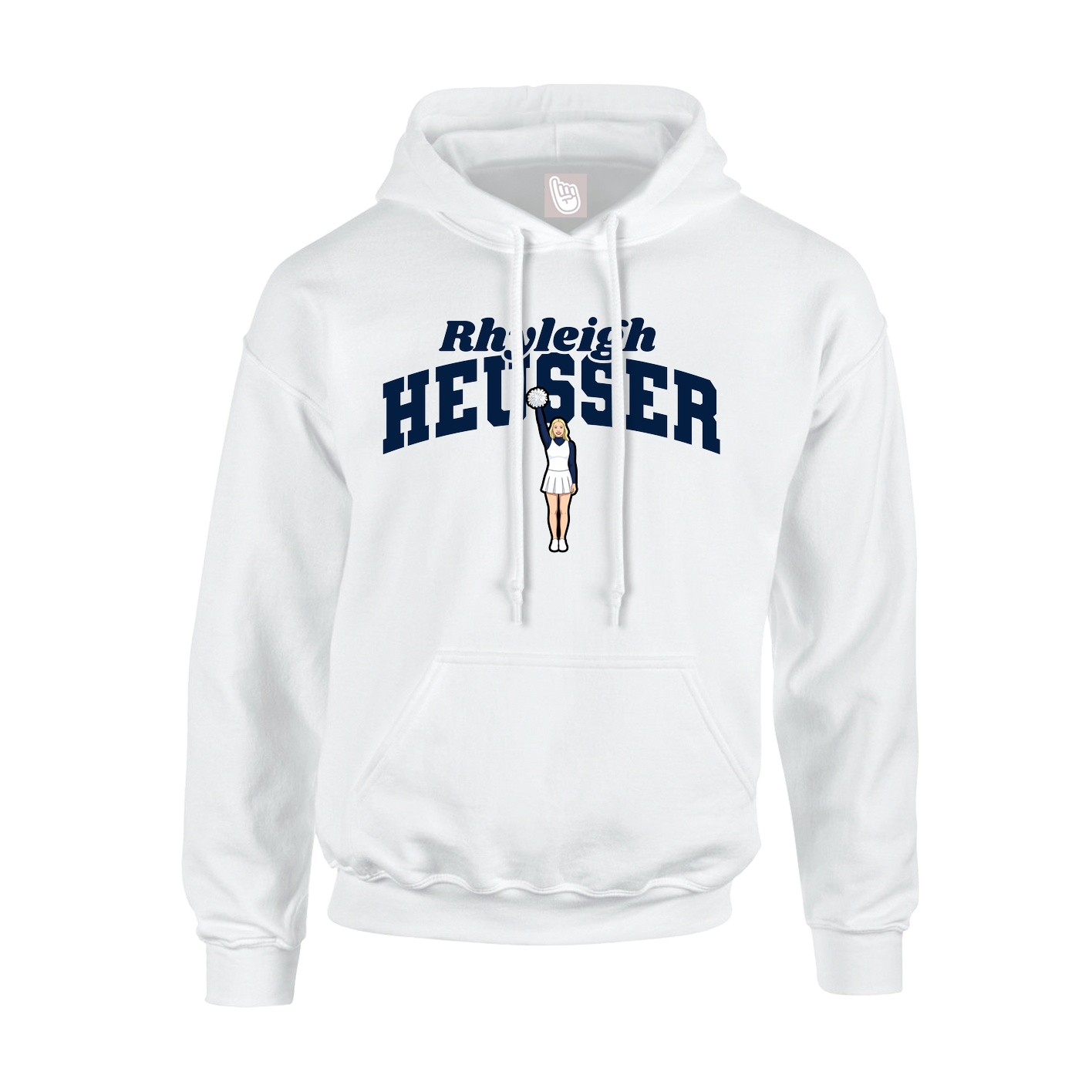 Youth Hoodie — Signature Arch in White