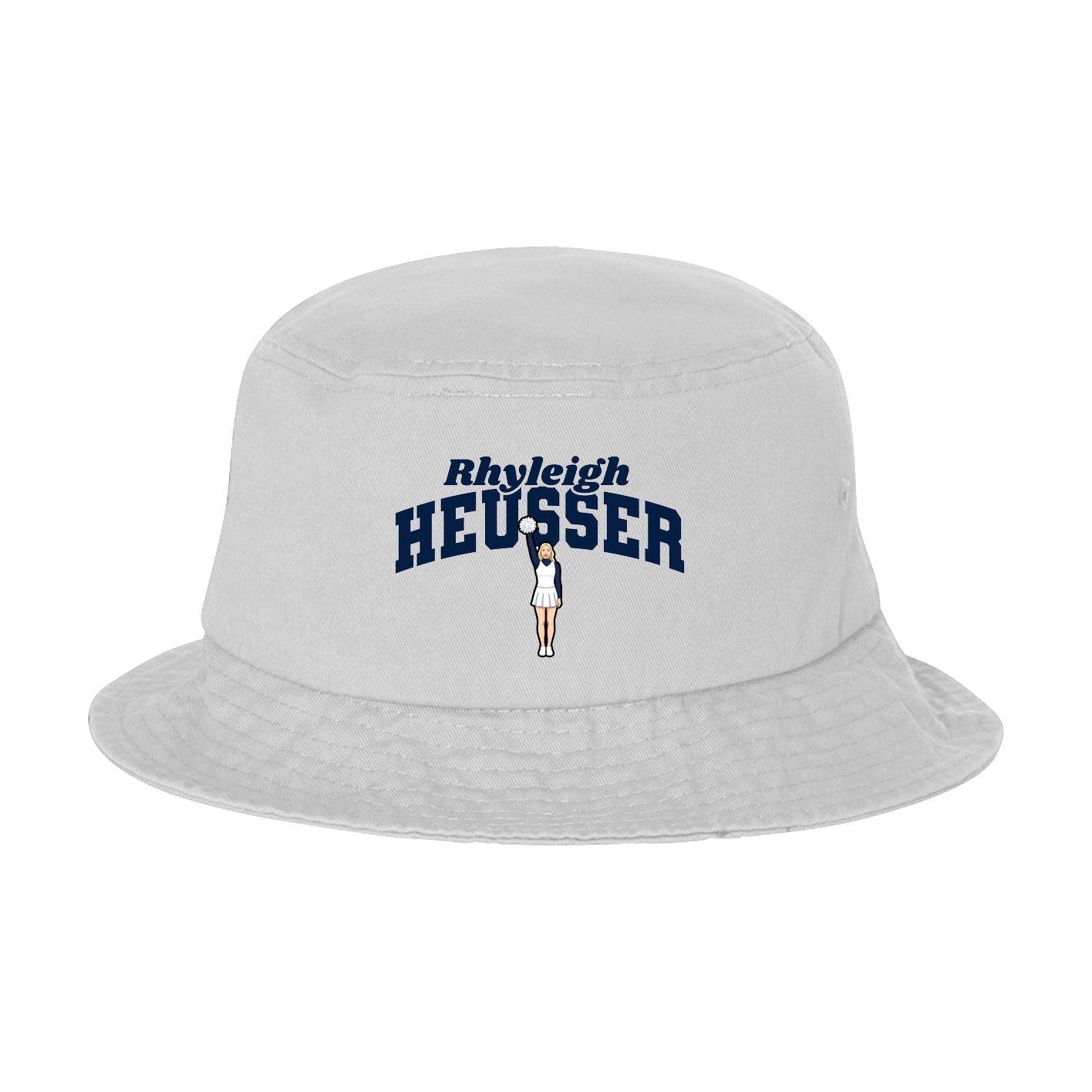 Bucket Cap — Signature Arch in White