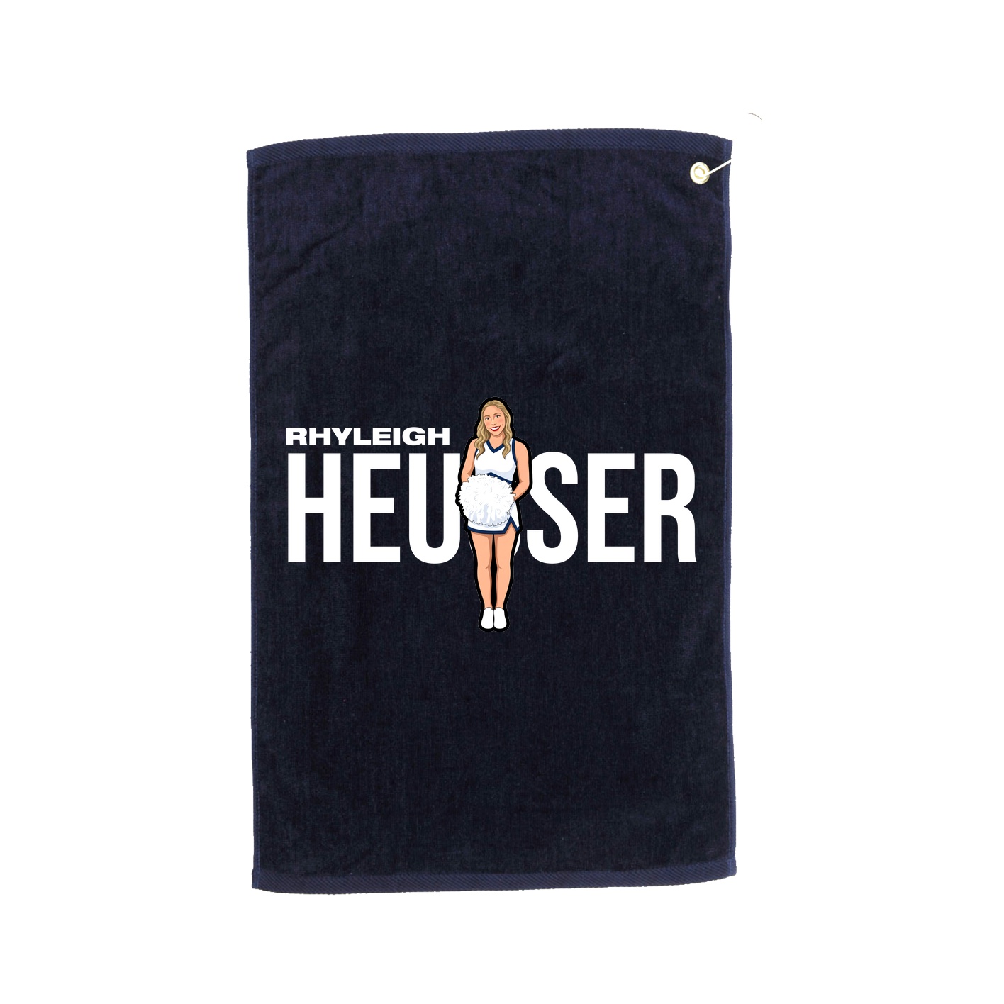 Golf Towel — Player Name in Navy
