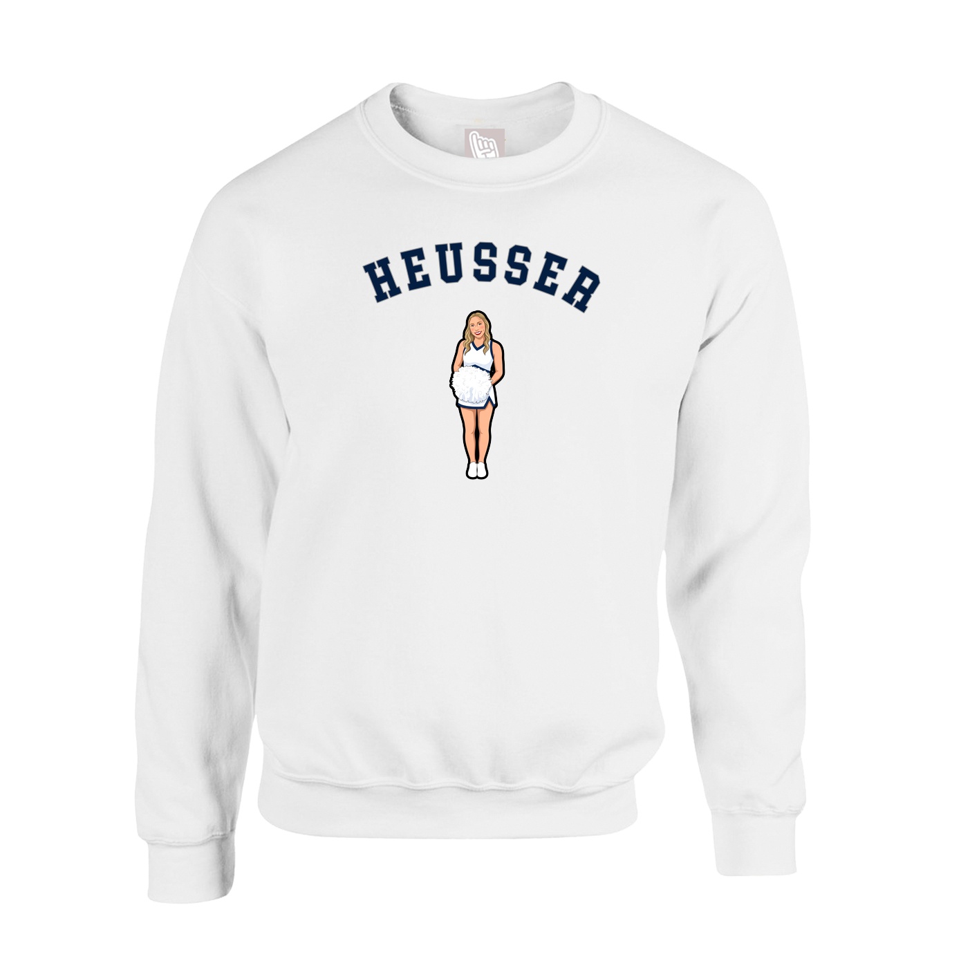 Fleece Crew — Shirsey Arch in White