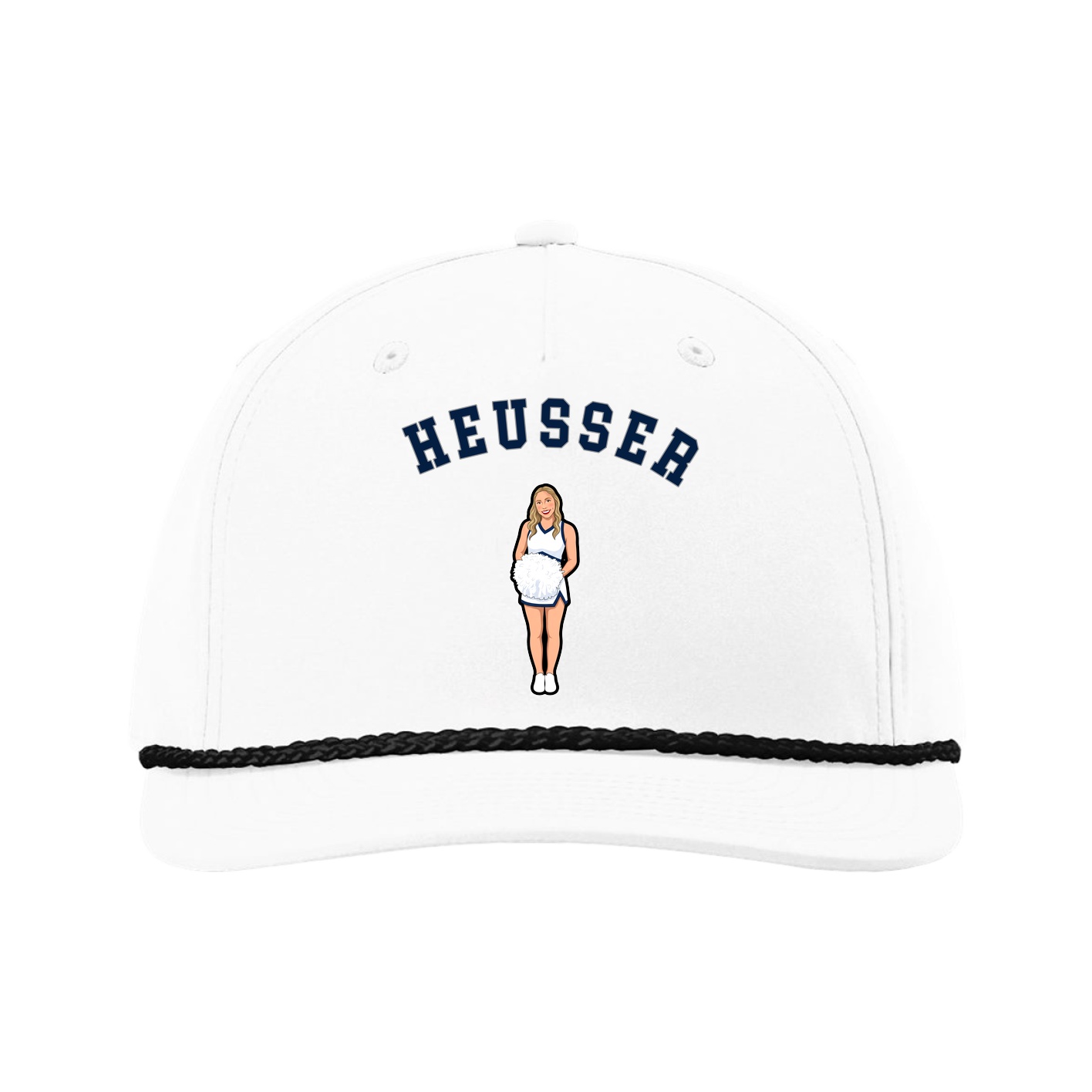 Five-Panel Classic Rope Cap — Shirsey Arch in White