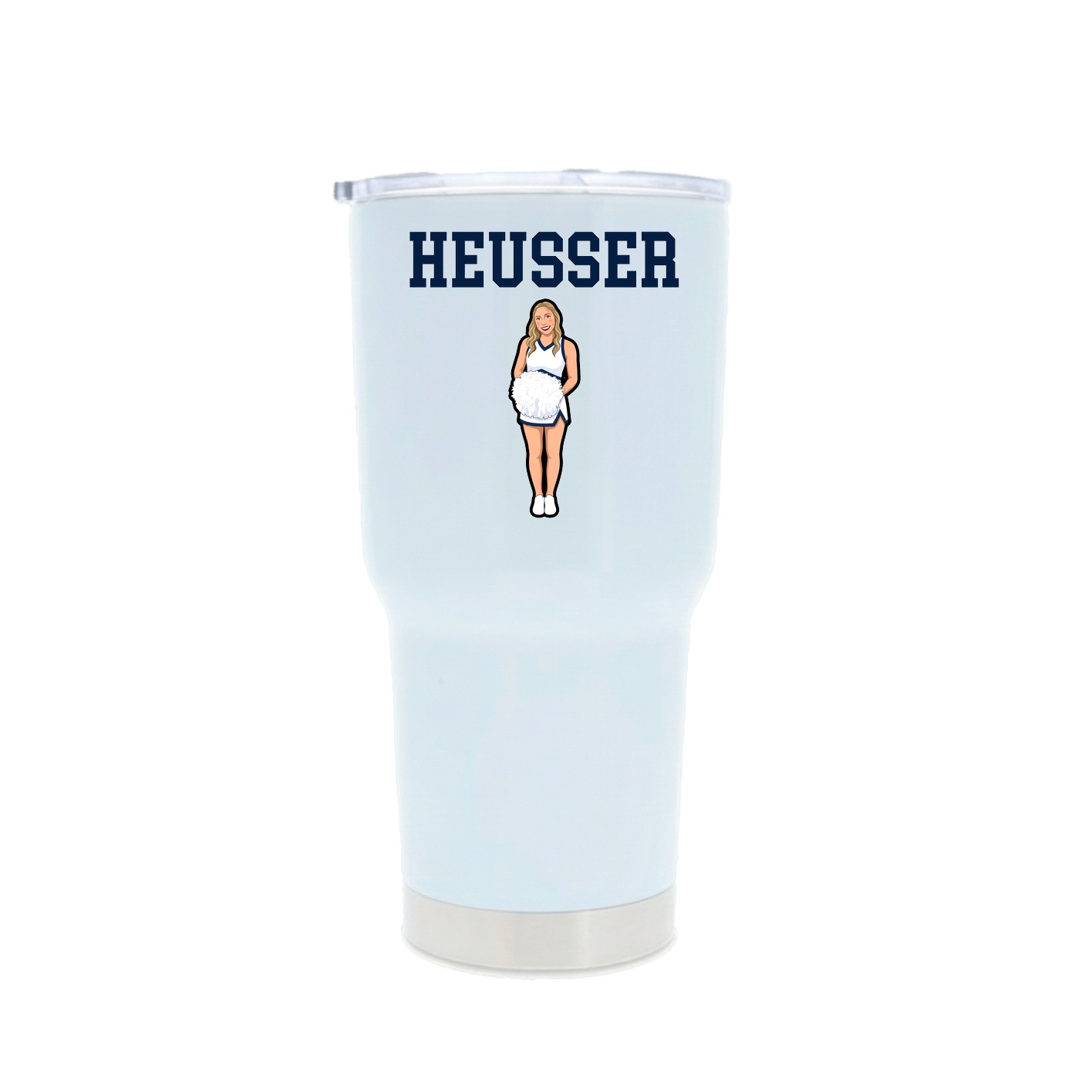 30oz Stainless Steel Tumbler — Shirsey in White