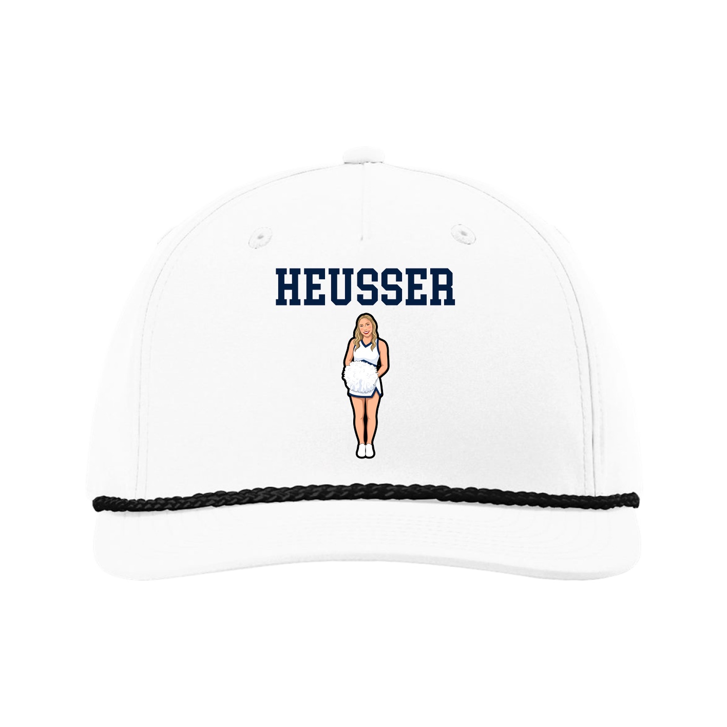 Five-Panel Classic Rope Cap — Shirsey in White