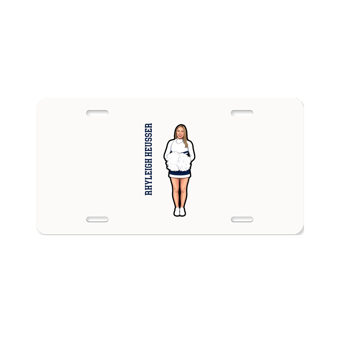 License Plate — Name Vertical in Classic