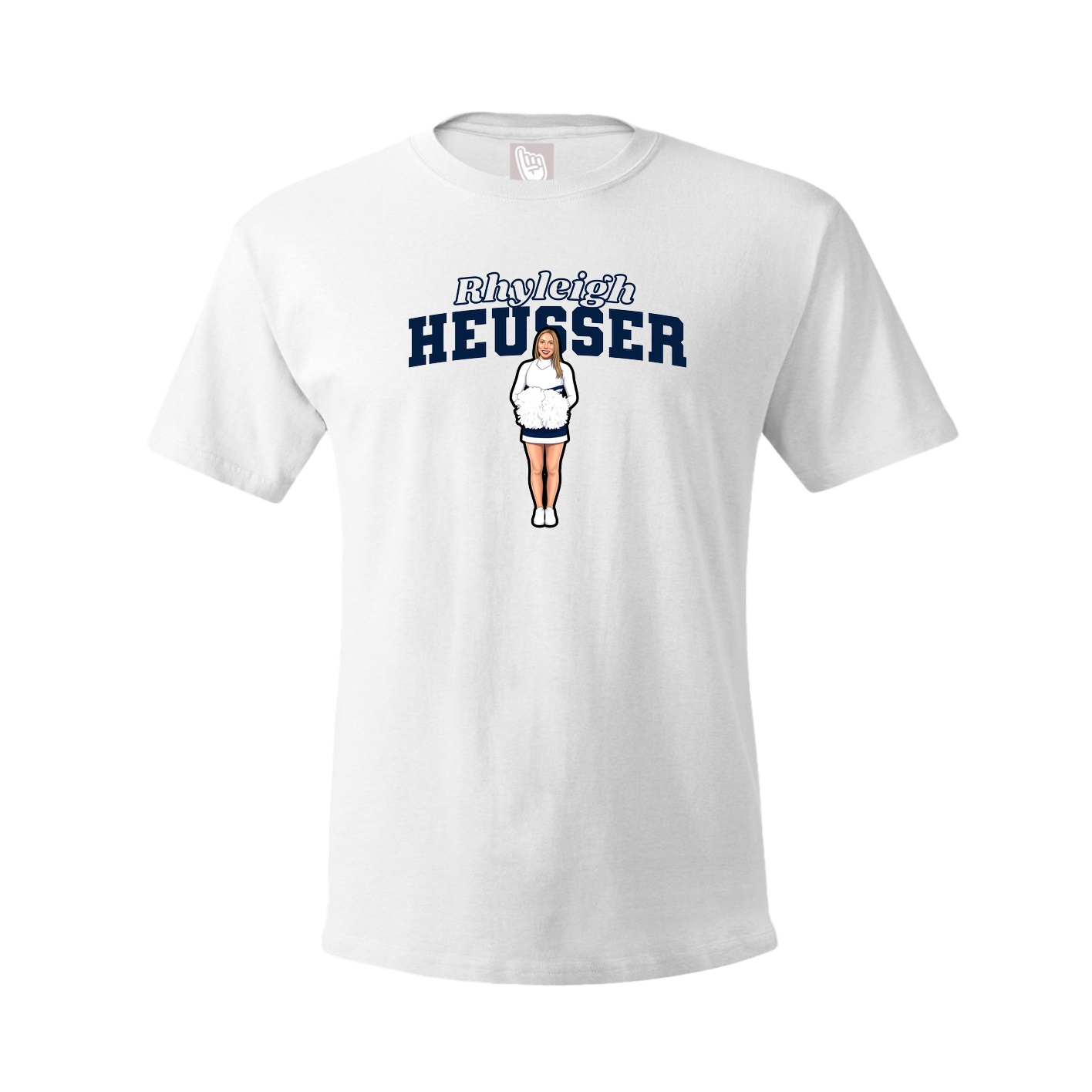 Youth Tee — Name Arch in White