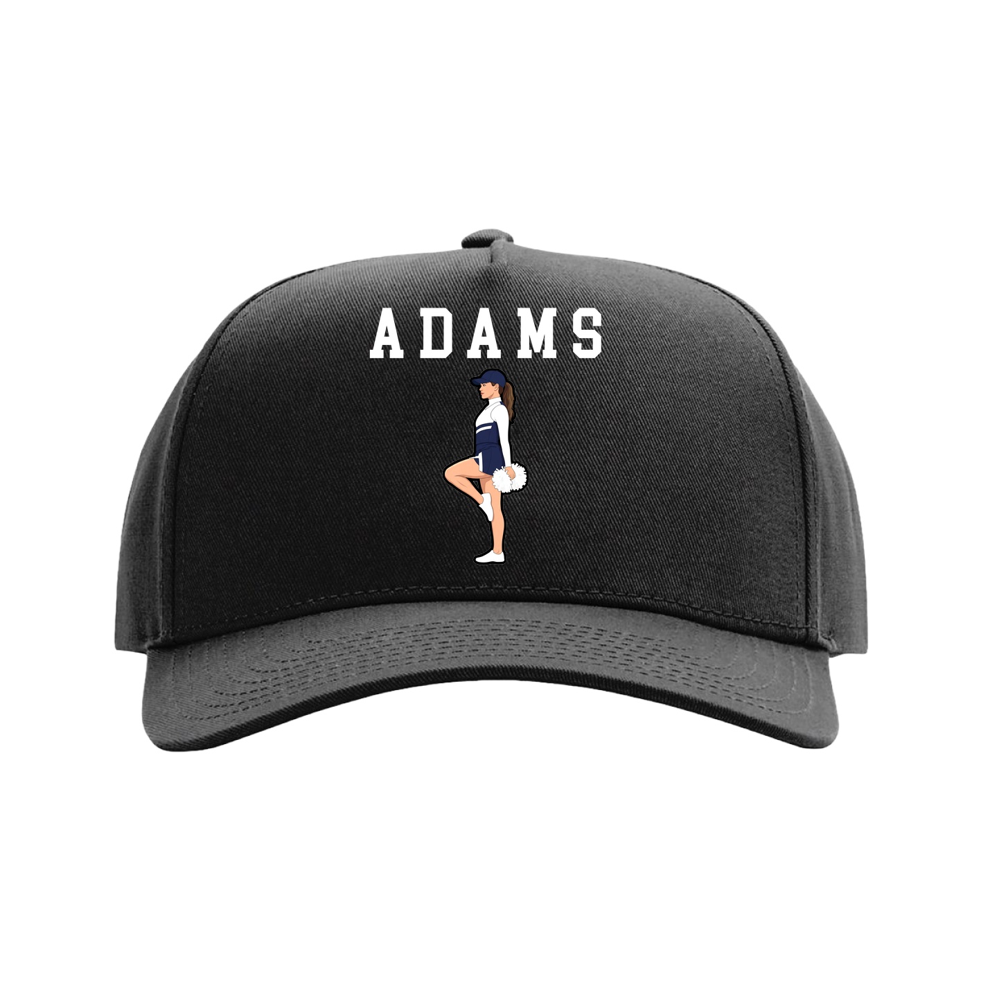 Full Fabric Five-Panel Champ Cap — Shirsey in Black