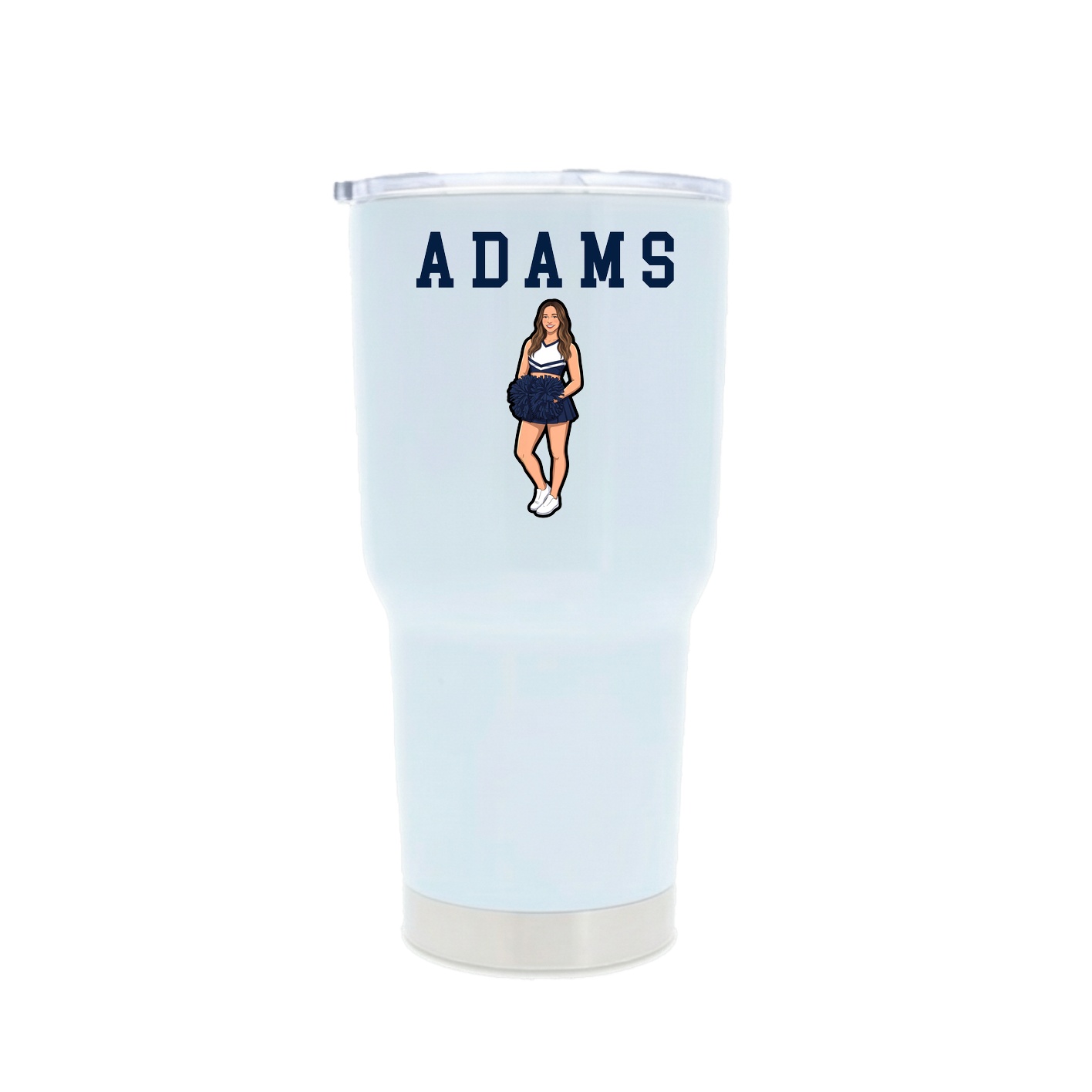 30oz Stainless Steel Tumbler — Shirsey in White