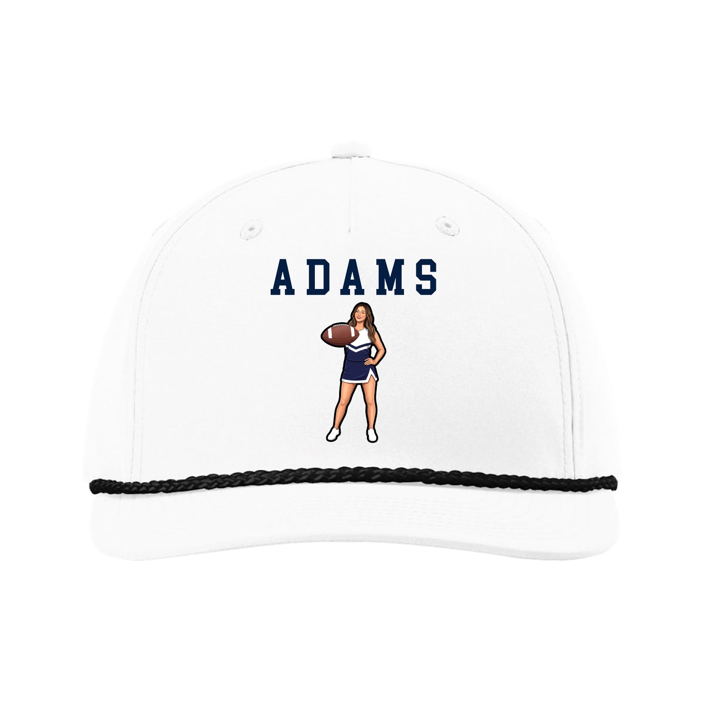 Five-Panel Classic Rope Cap — Shirsey in White