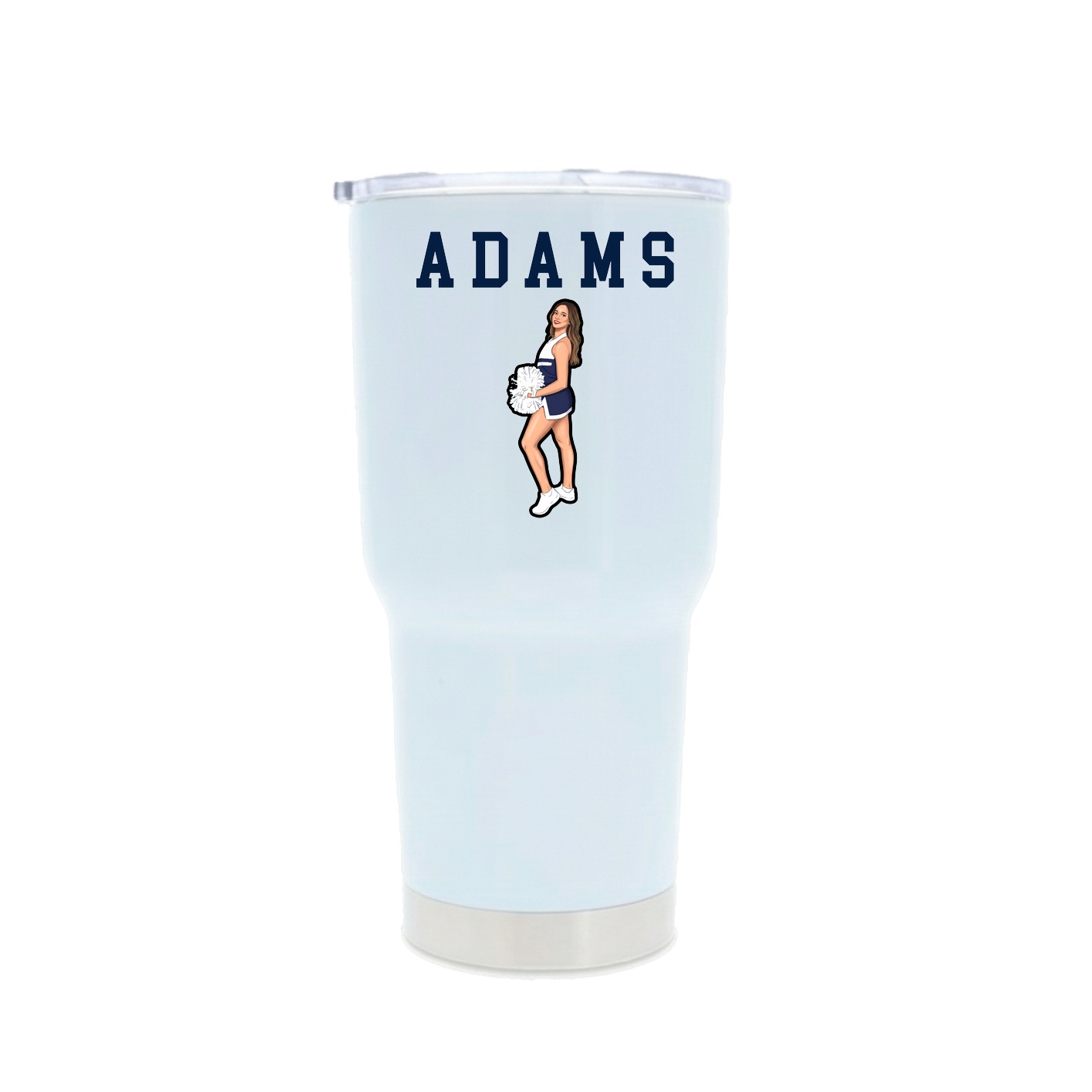 30oz Stainless Steel Tumbler — Shirsey in White