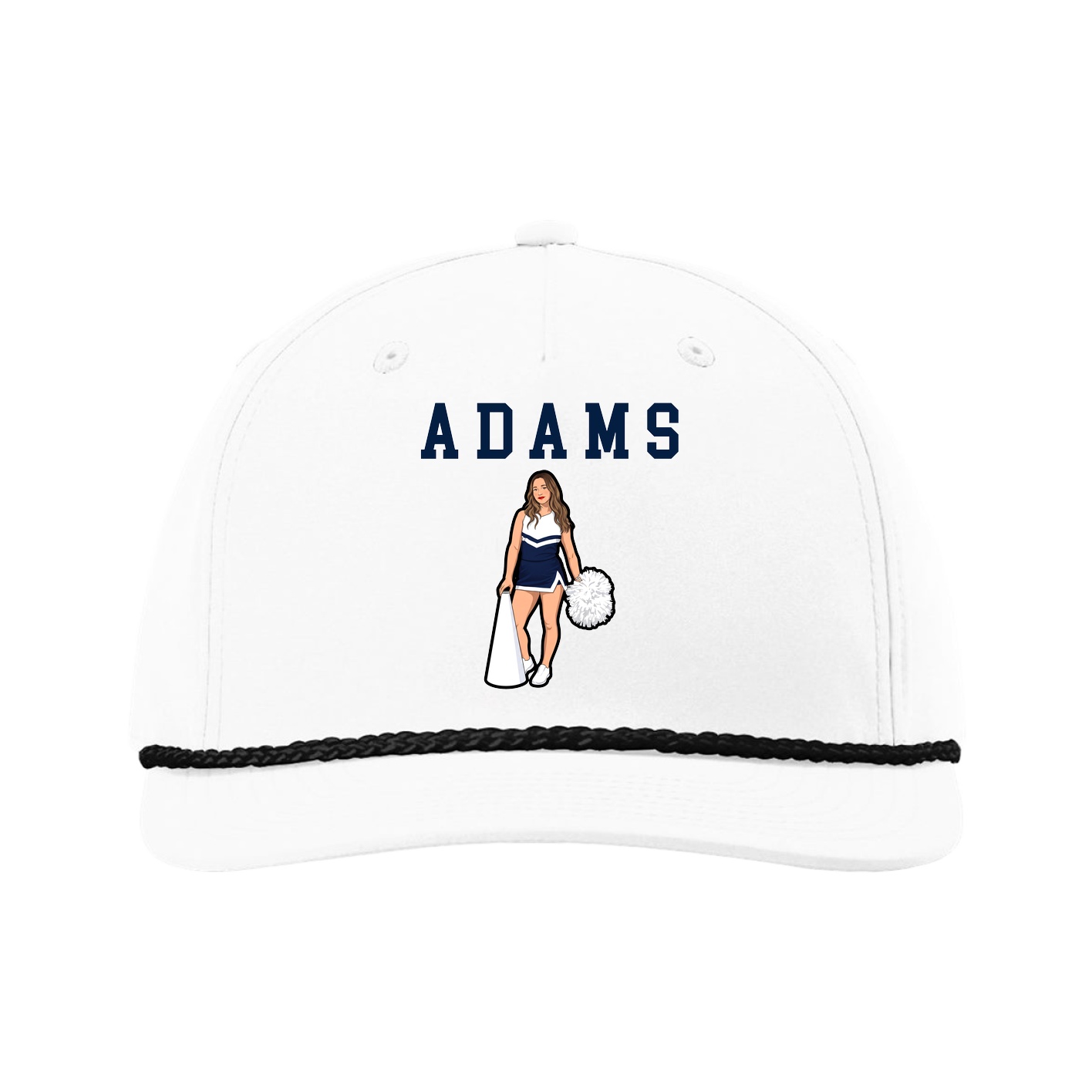 Five-Panel Classic Rope Cap — Shirsey in White