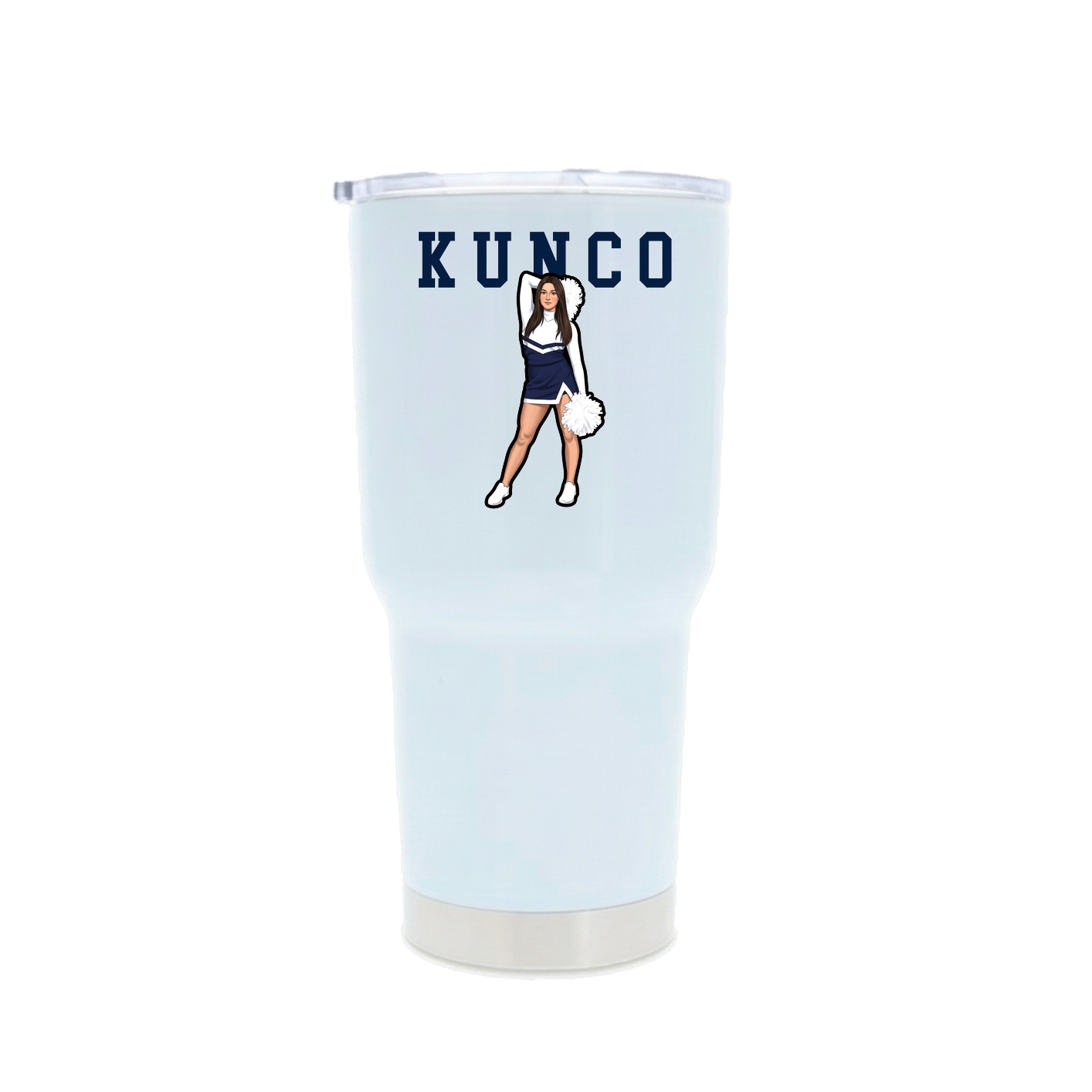 30oz Stainless Steel Tumbler — Shirsey in White